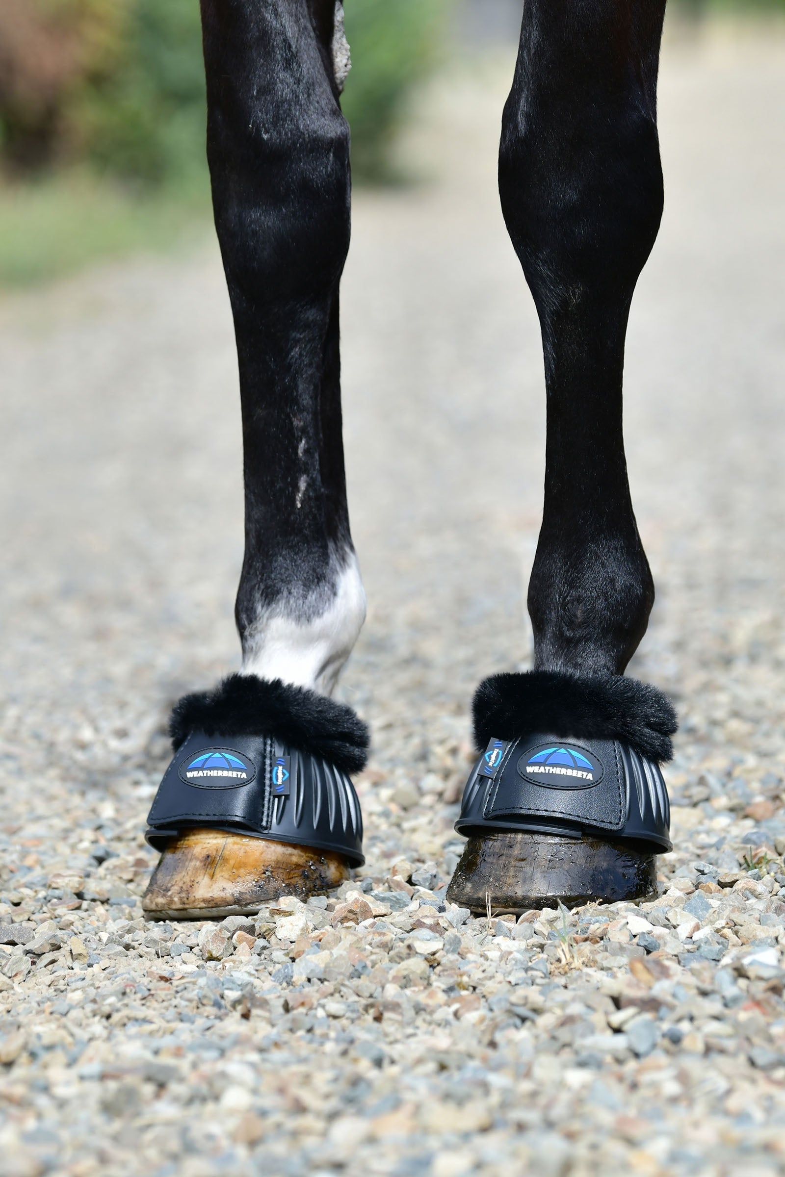 Weatherbeeta Tough-Tec Prime Fleece Trim Rubber Bell Boots Leg Protection & Hoof Protection for Horses