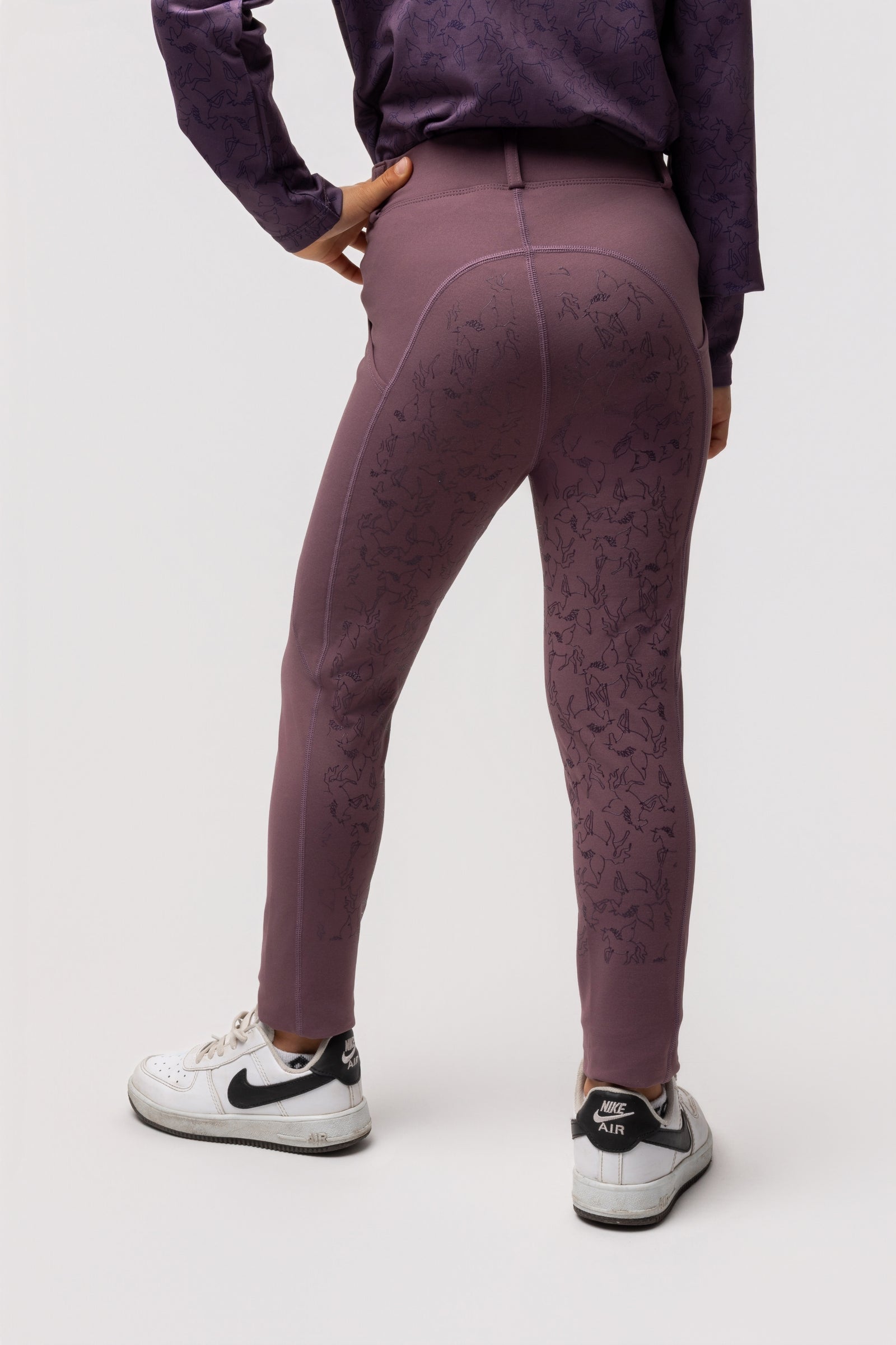 Horze Dea barnens helskodda ridbyxor i thermo Barnridkläder