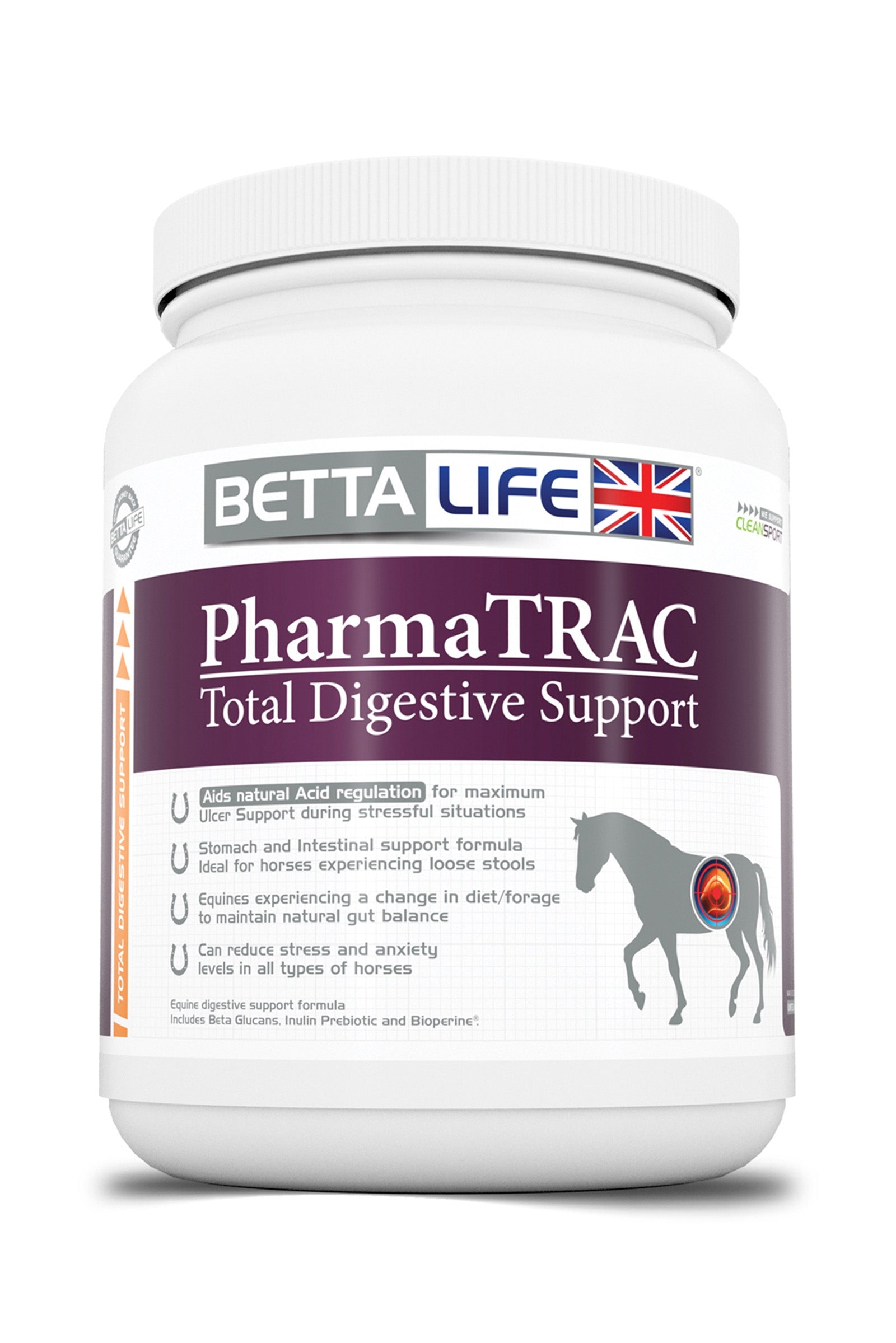 Betta Life PharmaTrac Total Digestive Support Equine Supplement, 1kg Horse Feed & Nutrition