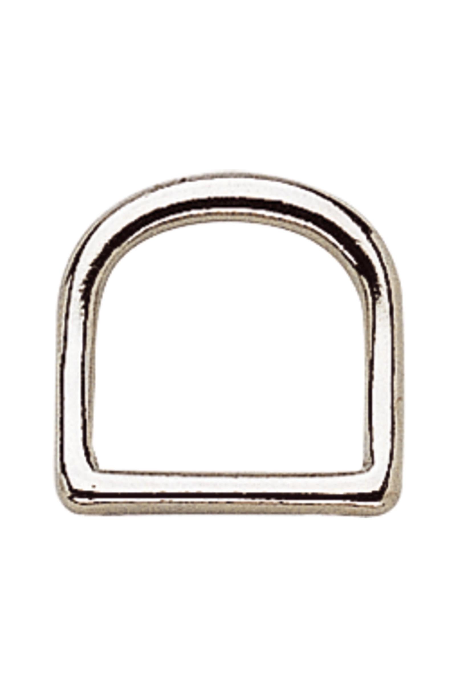 Sprenger D-ring, böjd, nysilver Trav