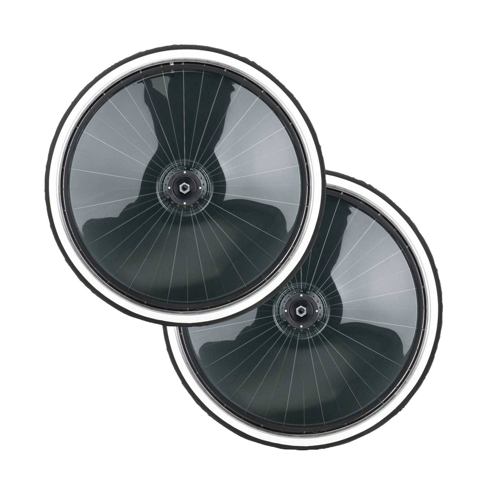 Finntack sulkyhjul 28", rostfria med färgade PVC-skydd (säljes parvis) Trav