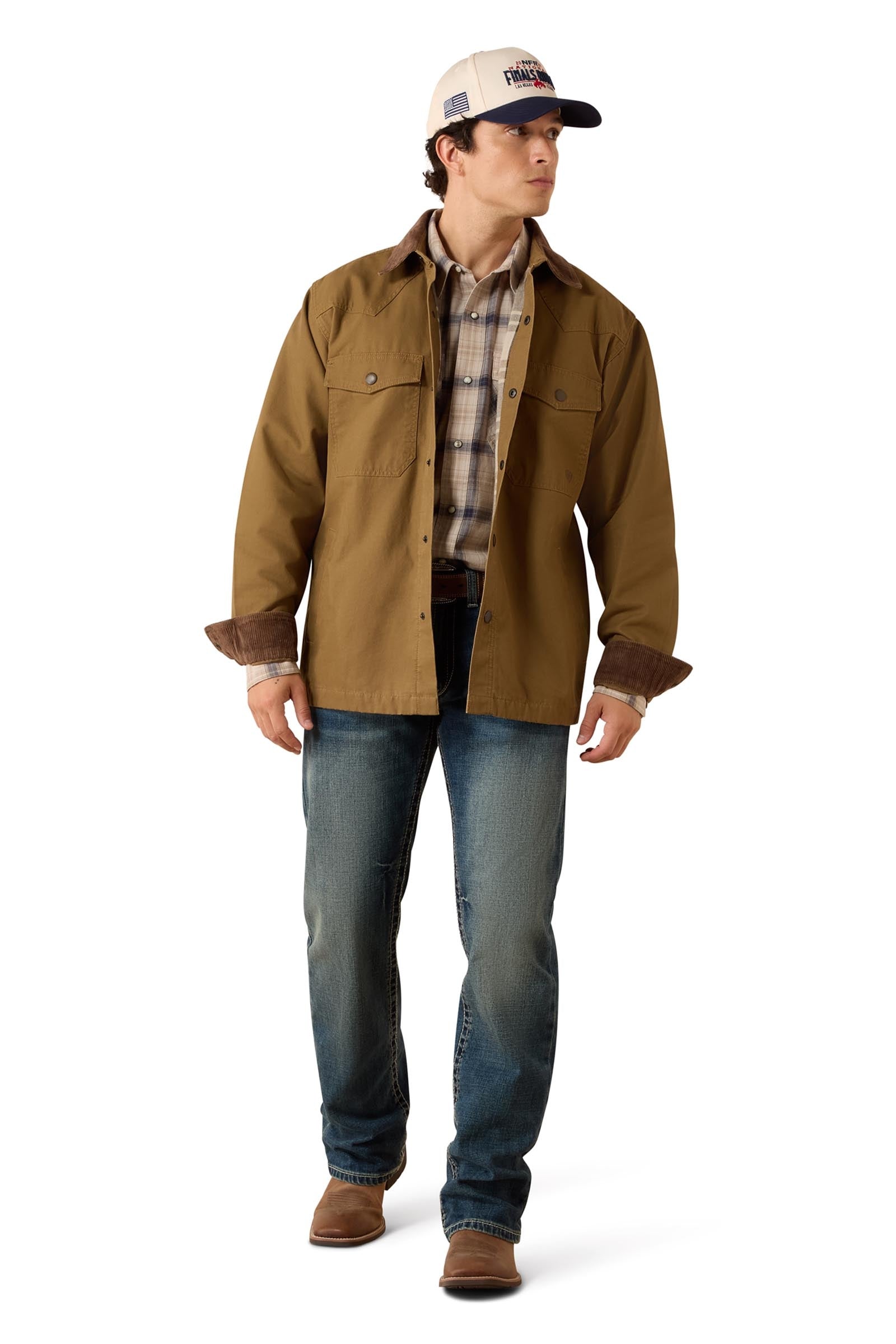 Ariat Mens Retro Canvas Shirt Jacket Mens Riding Clothing