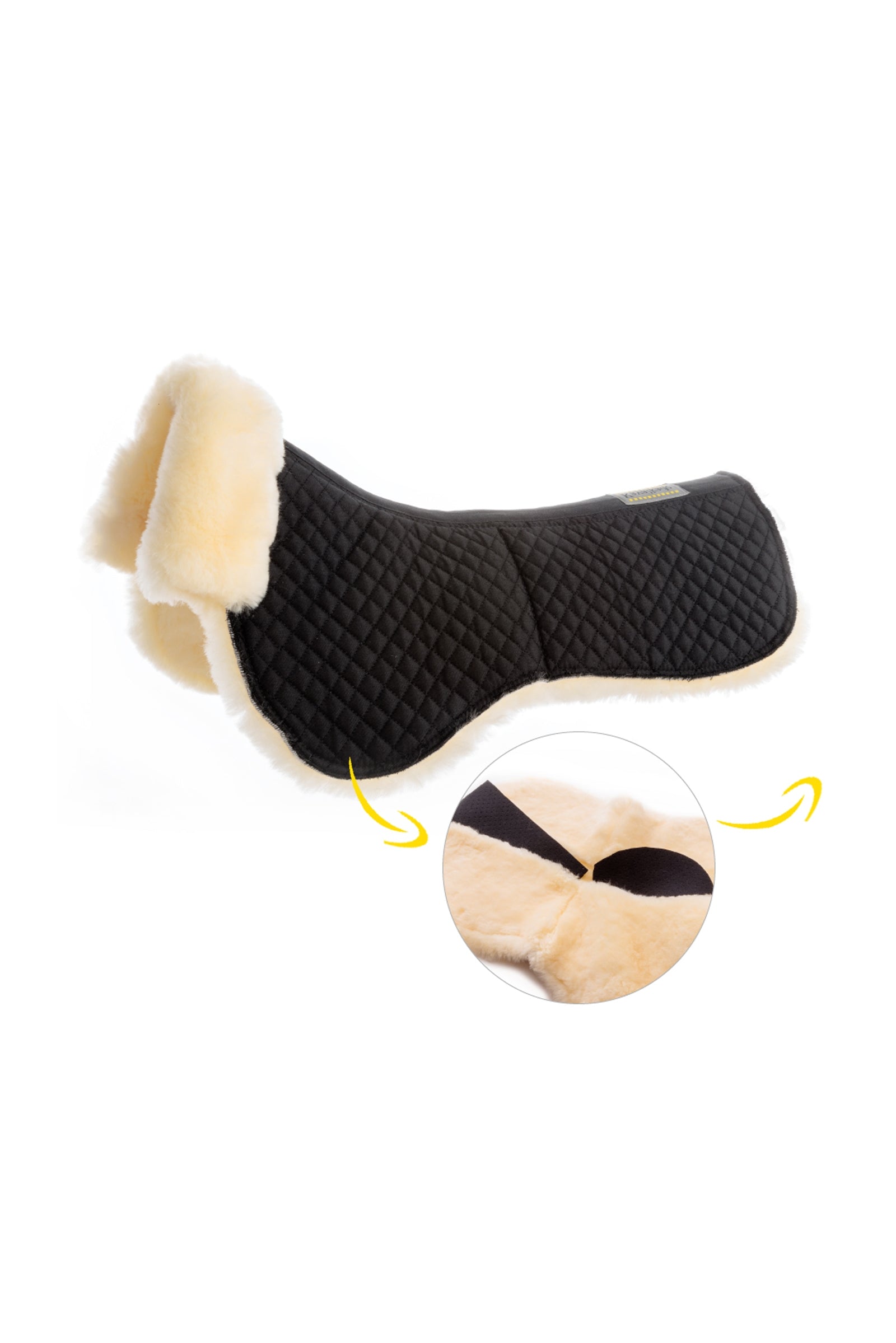 Kavalkade Lammull Sadelunderlag med Inre Fickor Schabrak