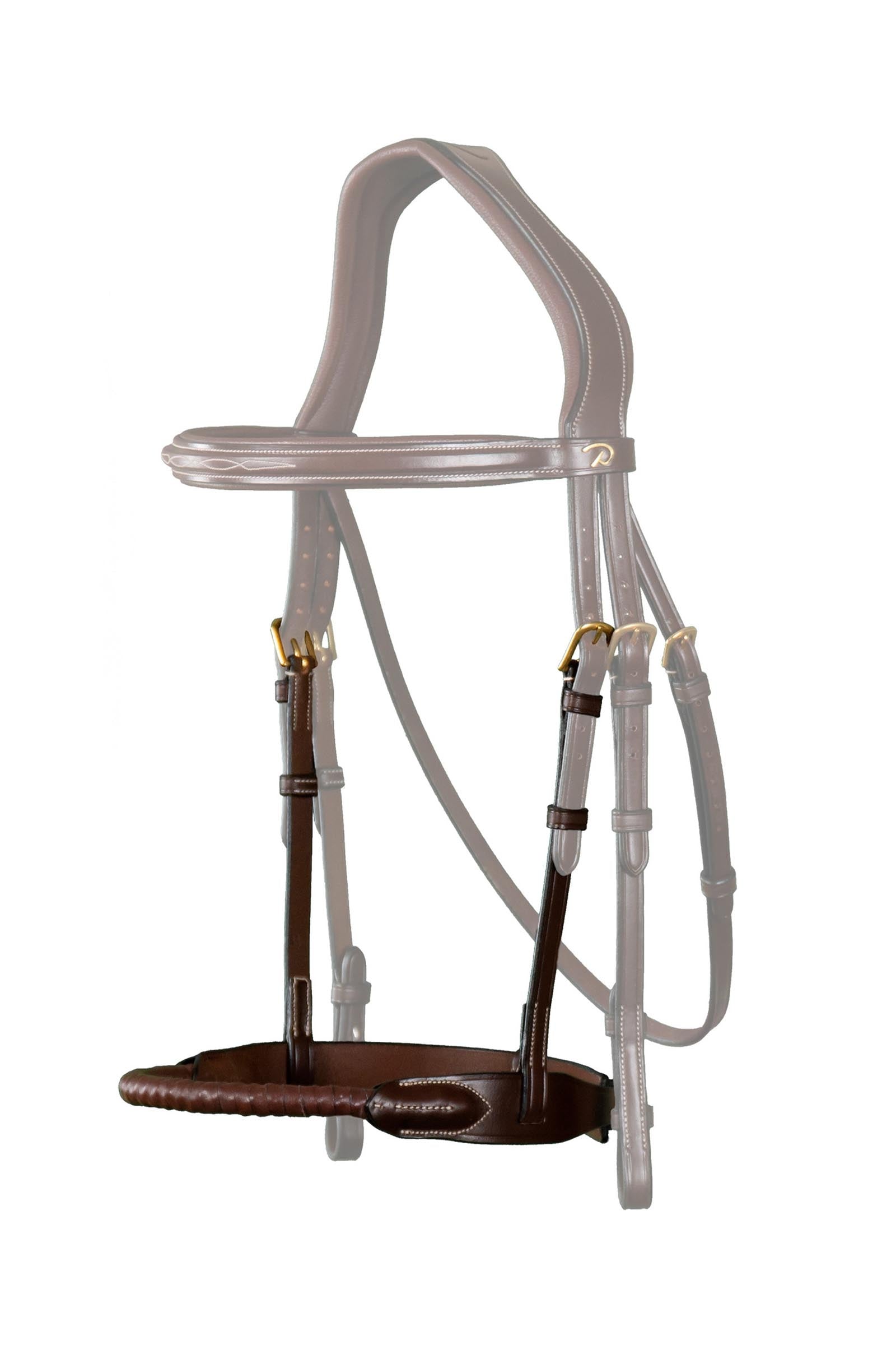 Dy'on D-Collection Leather Covered Rope Noseband Bridles & Reins