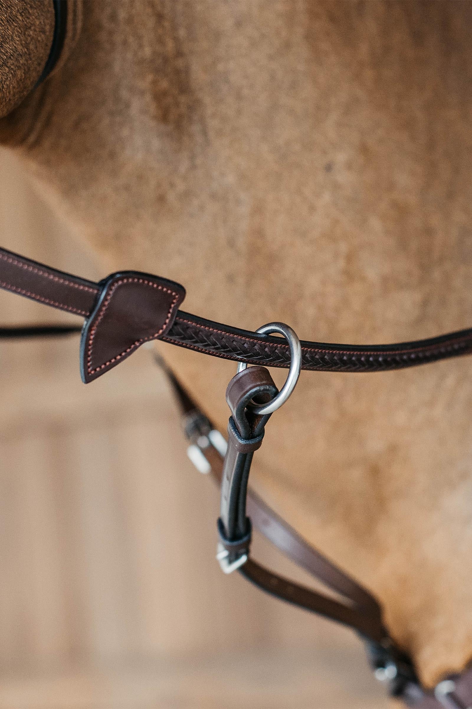 Dy'on New English 1/2 Rubber Reins Plaited Finishing With 7 Leather Loops Bridles & Reins