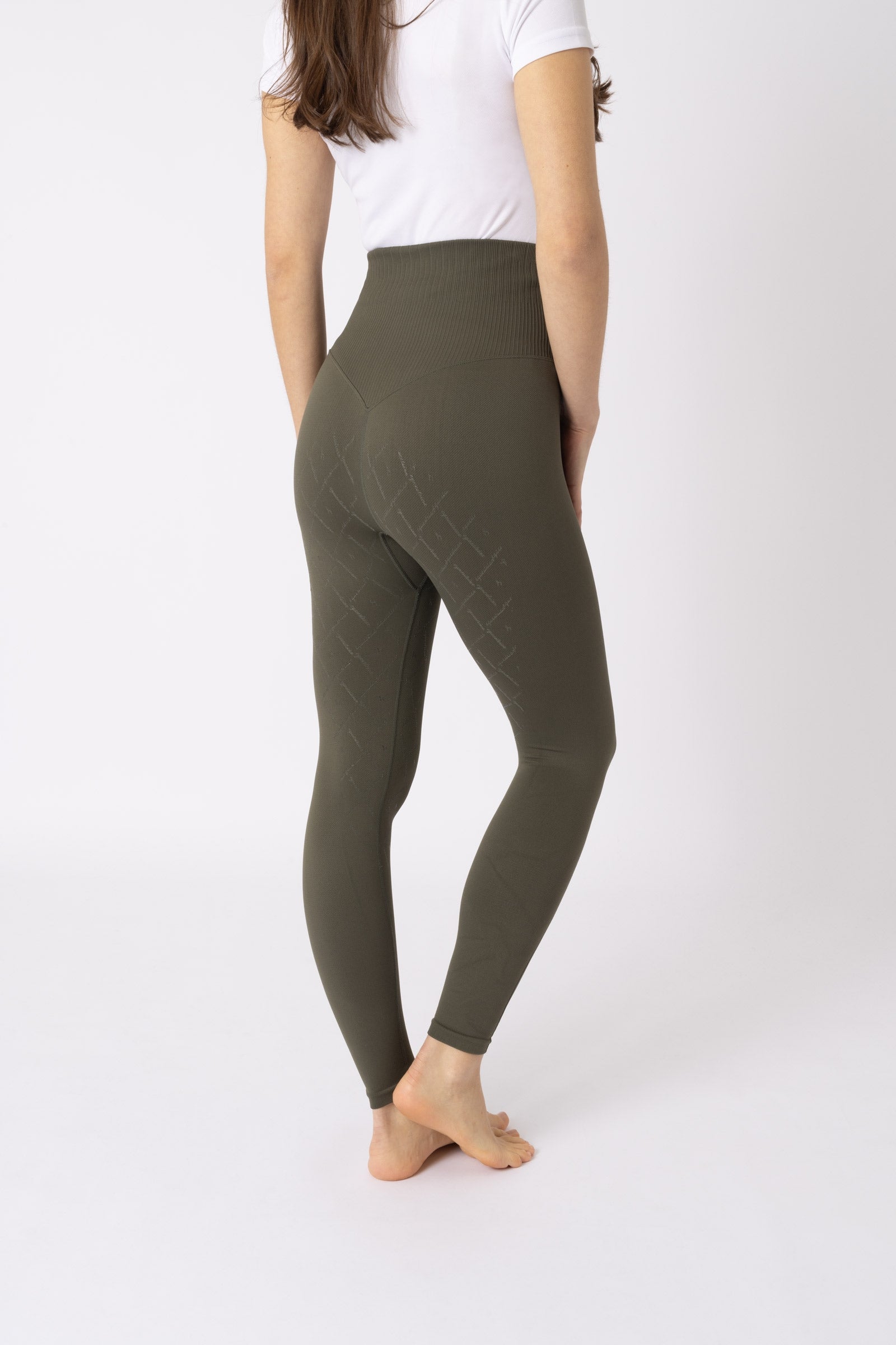 Horze Janine sömlösa ridtights med helskodd och telefonficka, damstorlek Womens Breeches
