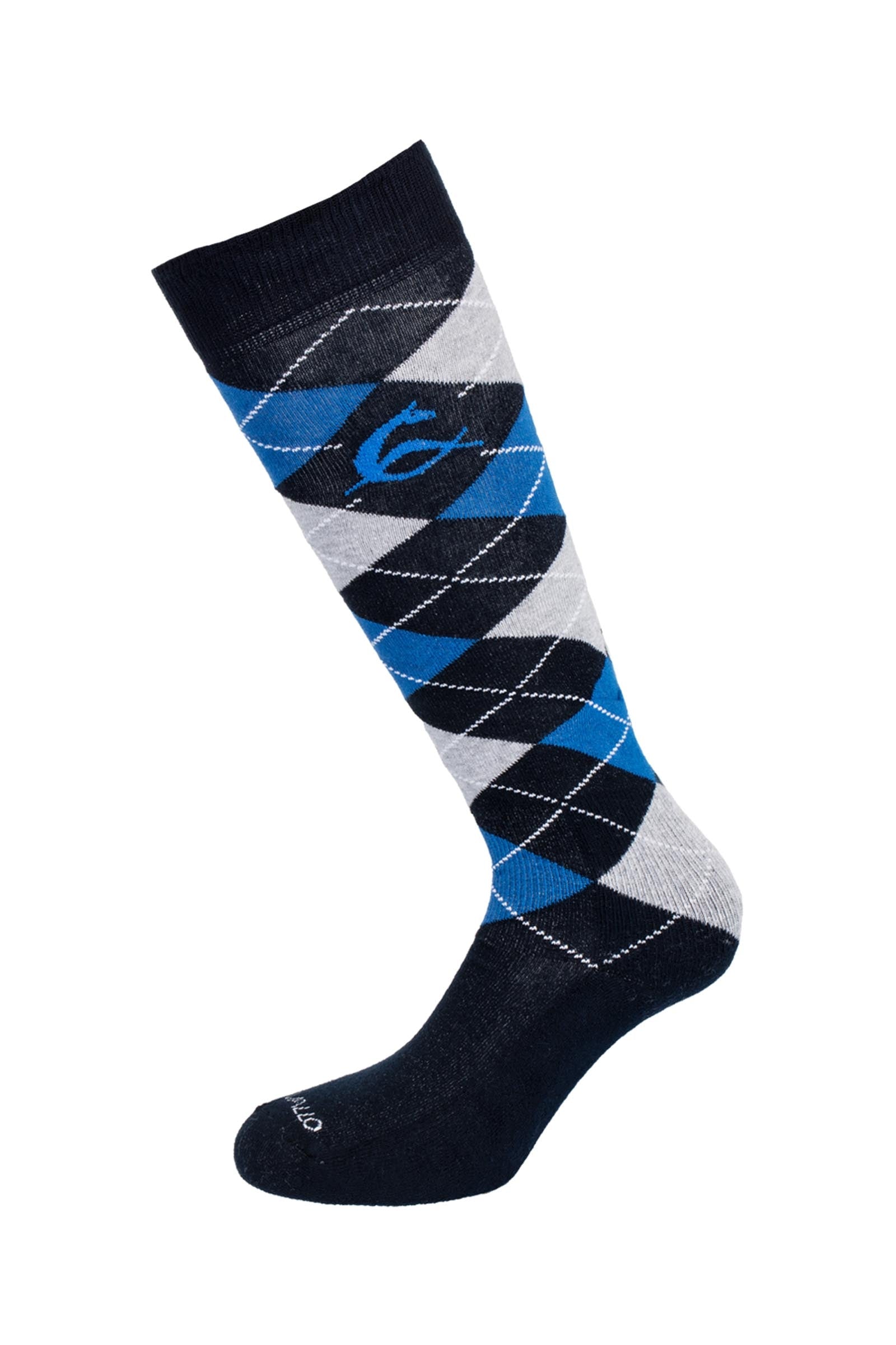 Acavallo Diamond Pattern Cotton Socks Strumpor