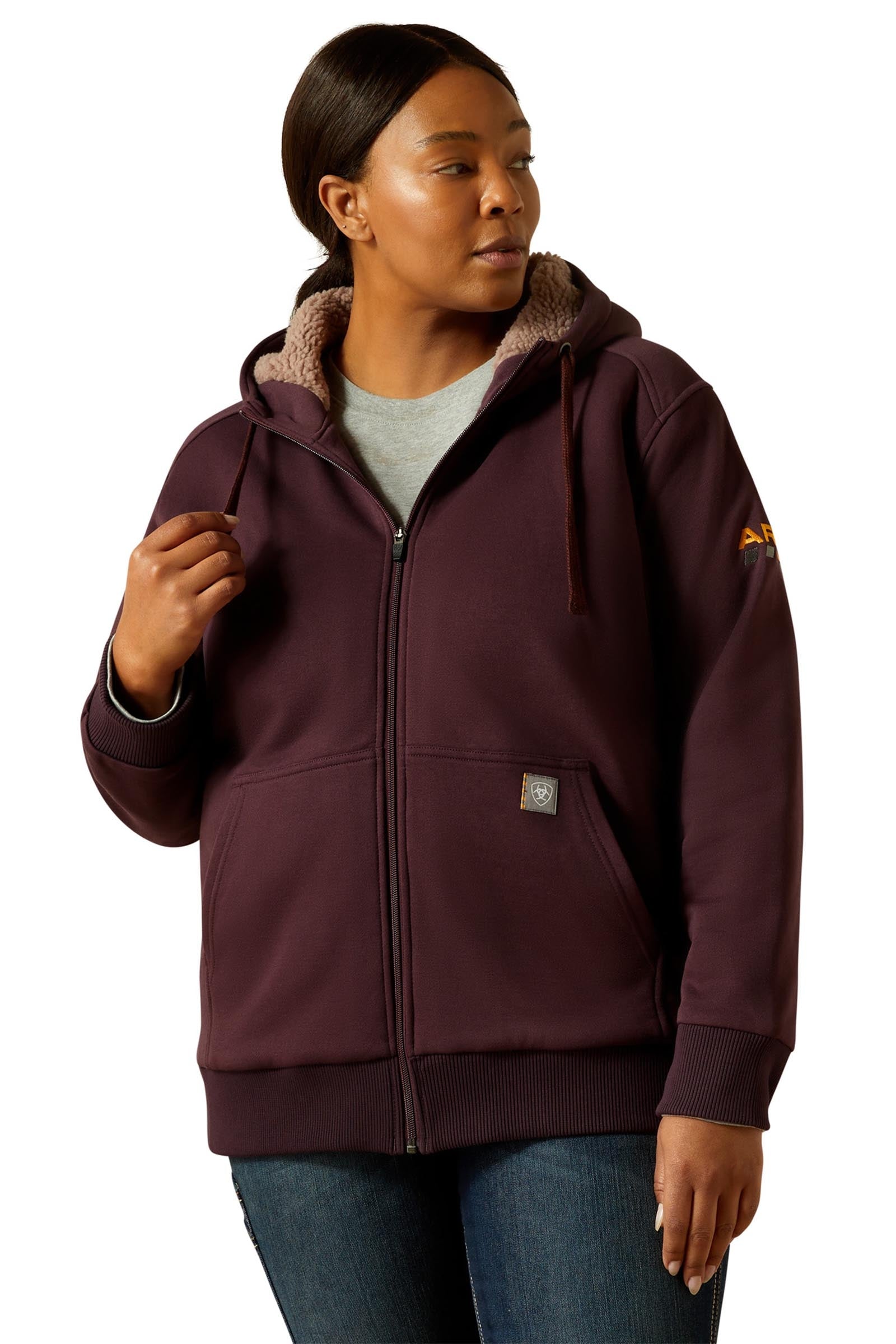 Ariat Rebar All-Weather Sherpa Hoodie med dragkedja Damridkläder