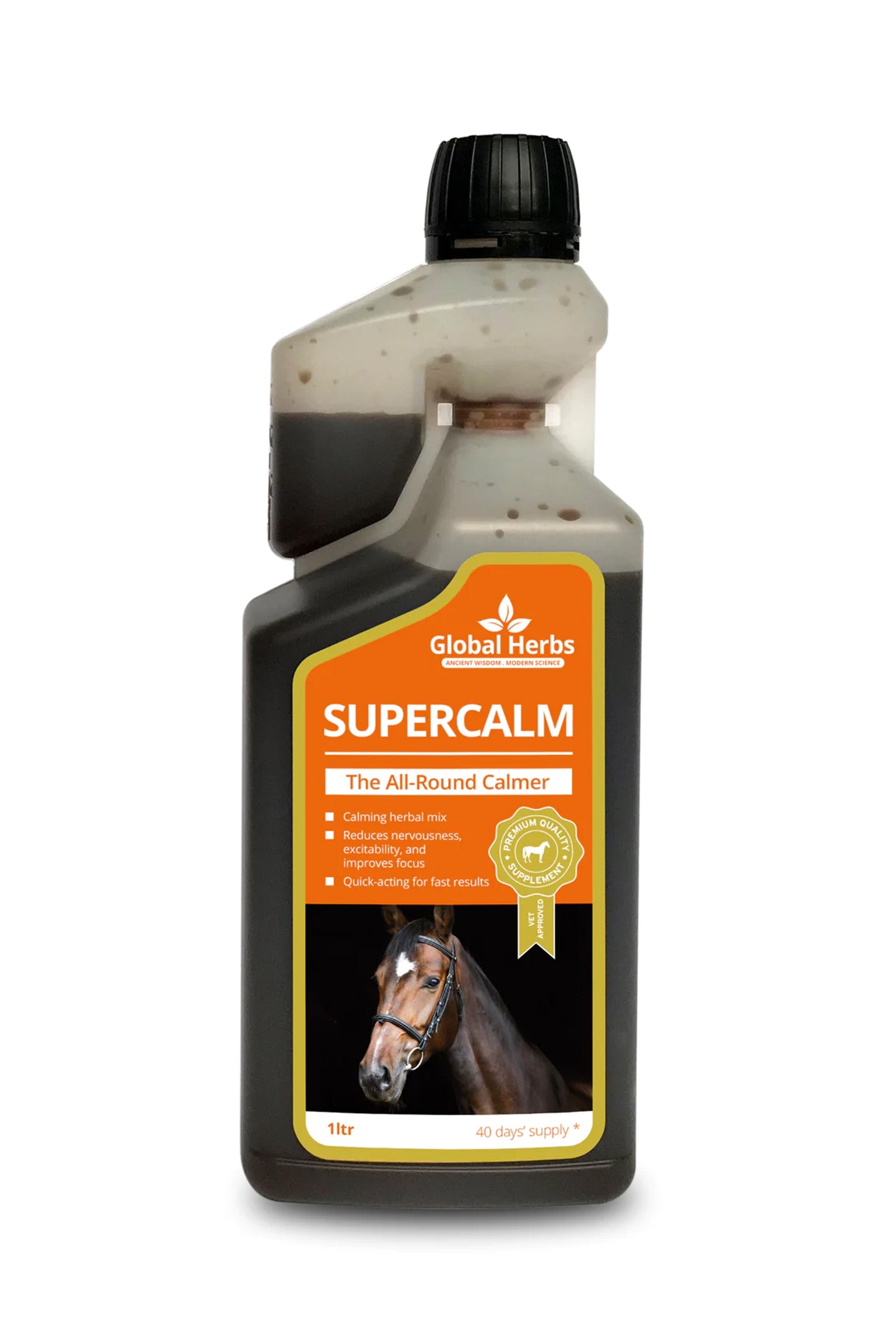 Global Herbs SuperCalm Liquid 1 l Horse Feed & Nutrition