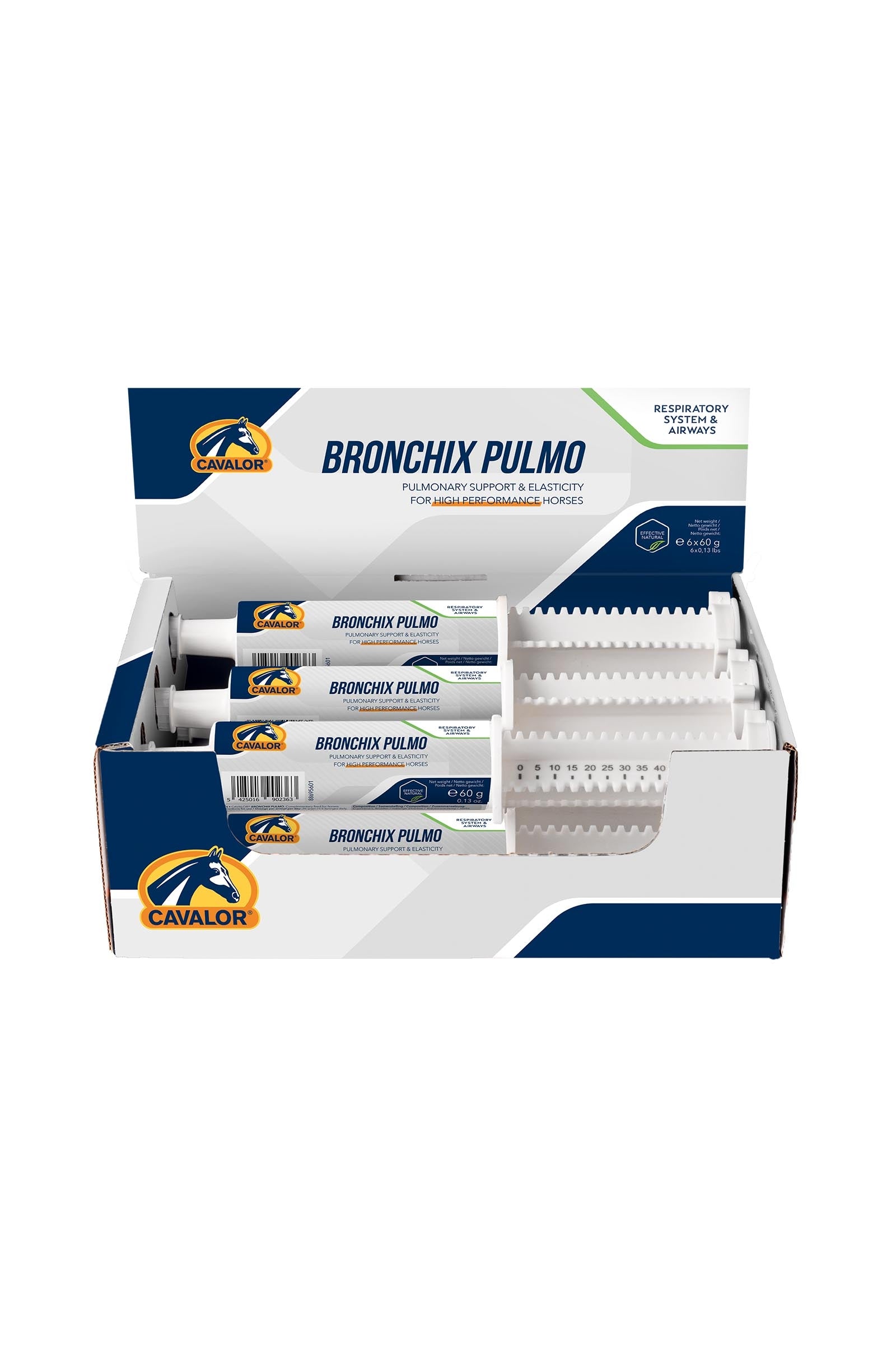 Cavalor Bronchix Pulmo Paste, luftvägar, 6 x 60 g Horse Feed & Nutrition