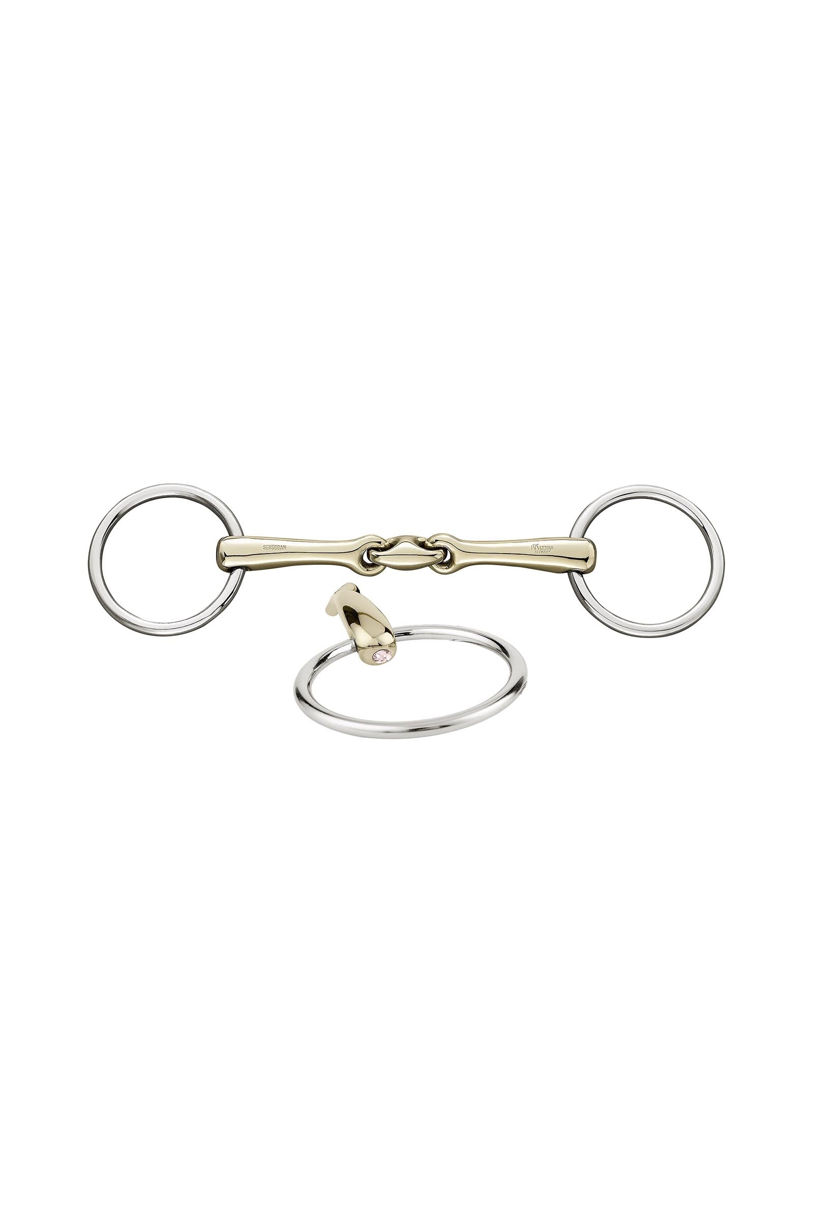 Sprenger KK Ultra bridong, dubbelledat, 14 mm, Sensogan, med kristaller Bett