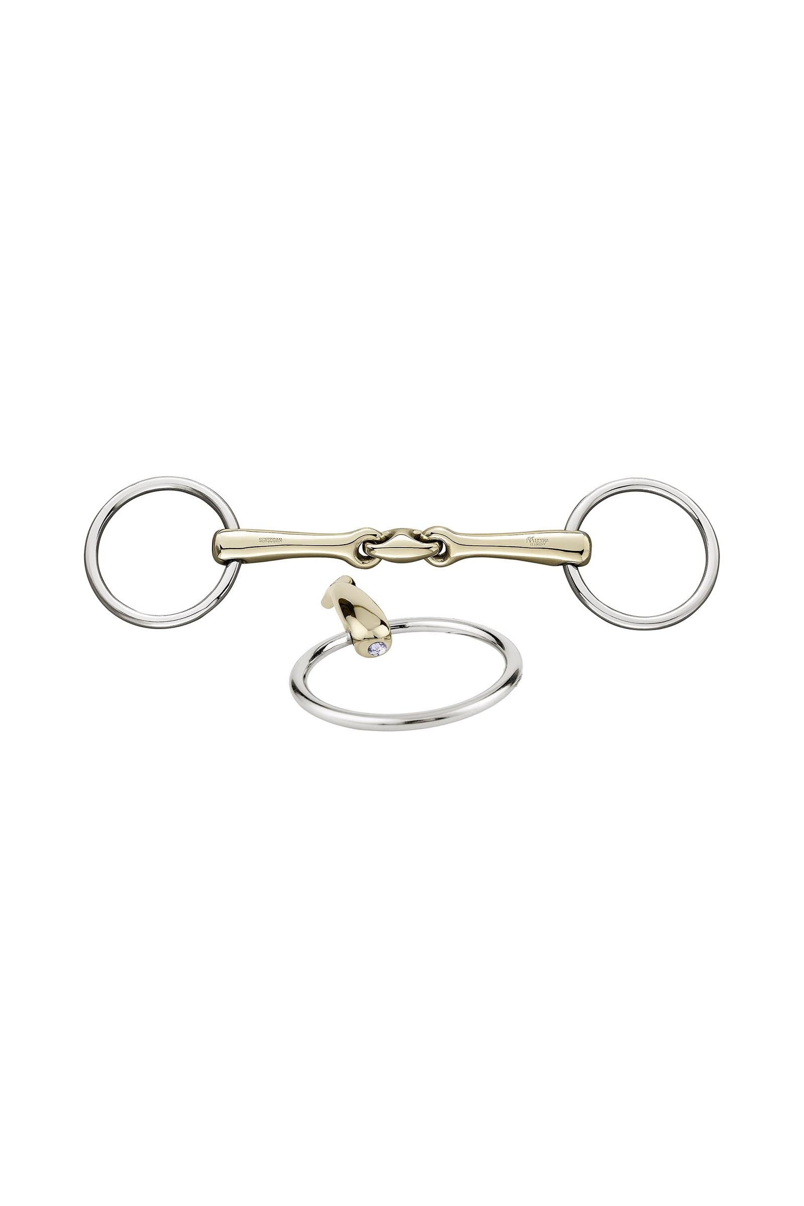 Sprenger KK Ultra bridong, dubbelledat, 14 mm, Sensogan, med kristaller Bett