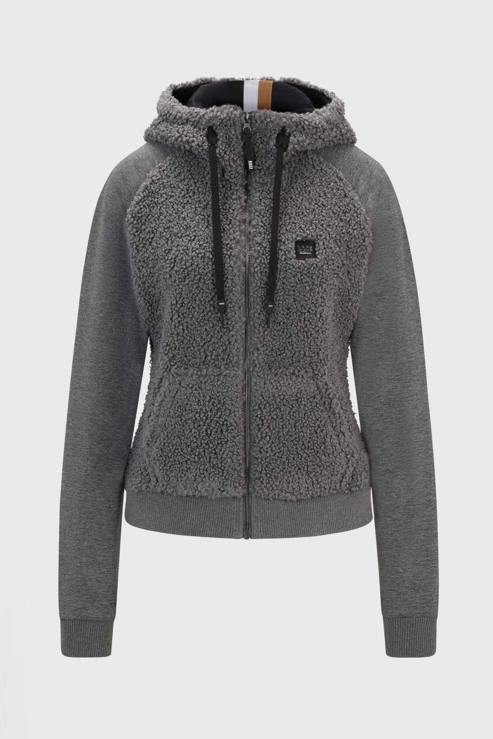 BOSS Equestrian Boss Riva Teddy Hybrid Zip huvtröja Damridkläder