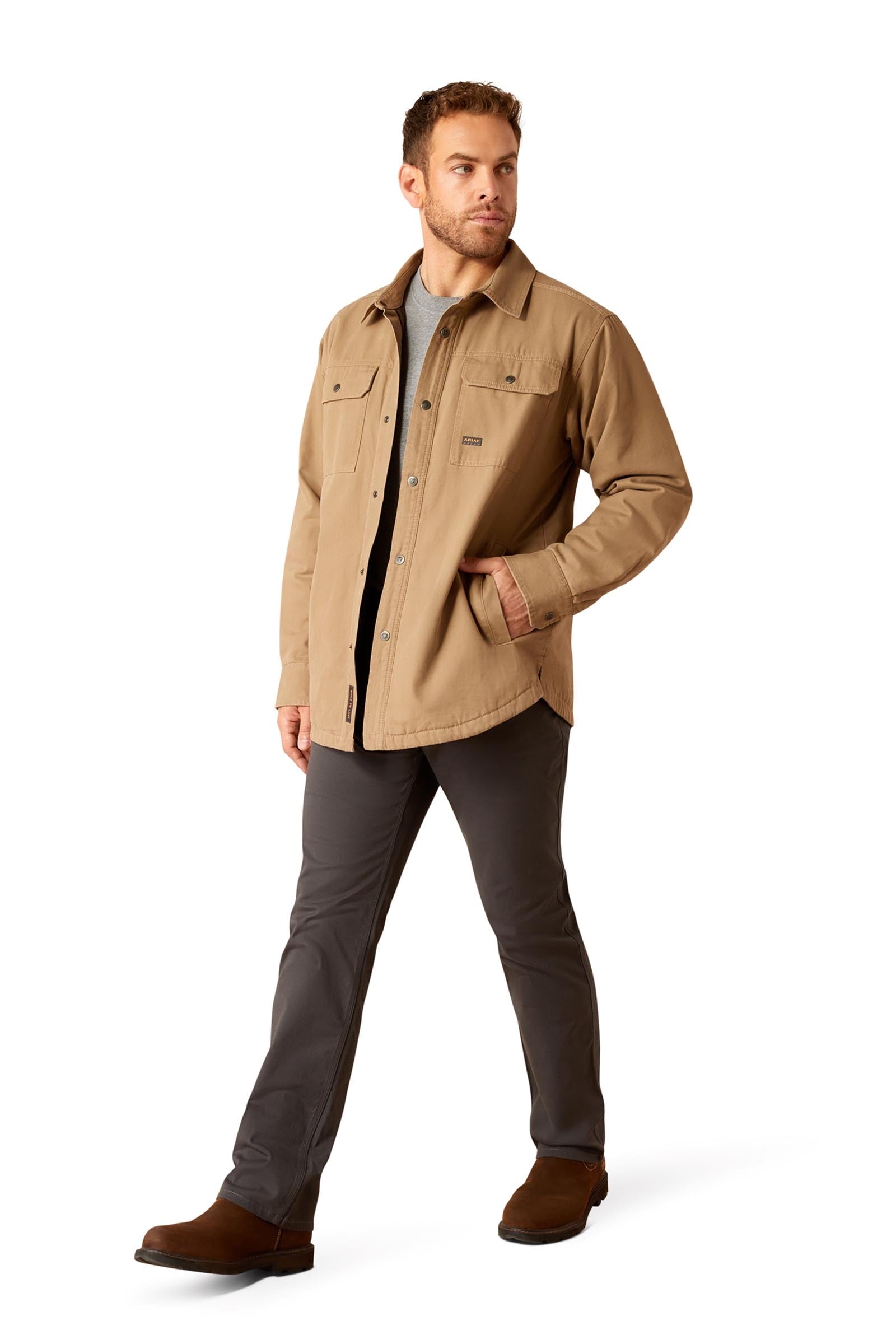 Ariat Mens Rebar Canvas Shirt Jacket Mens Riding Clothing