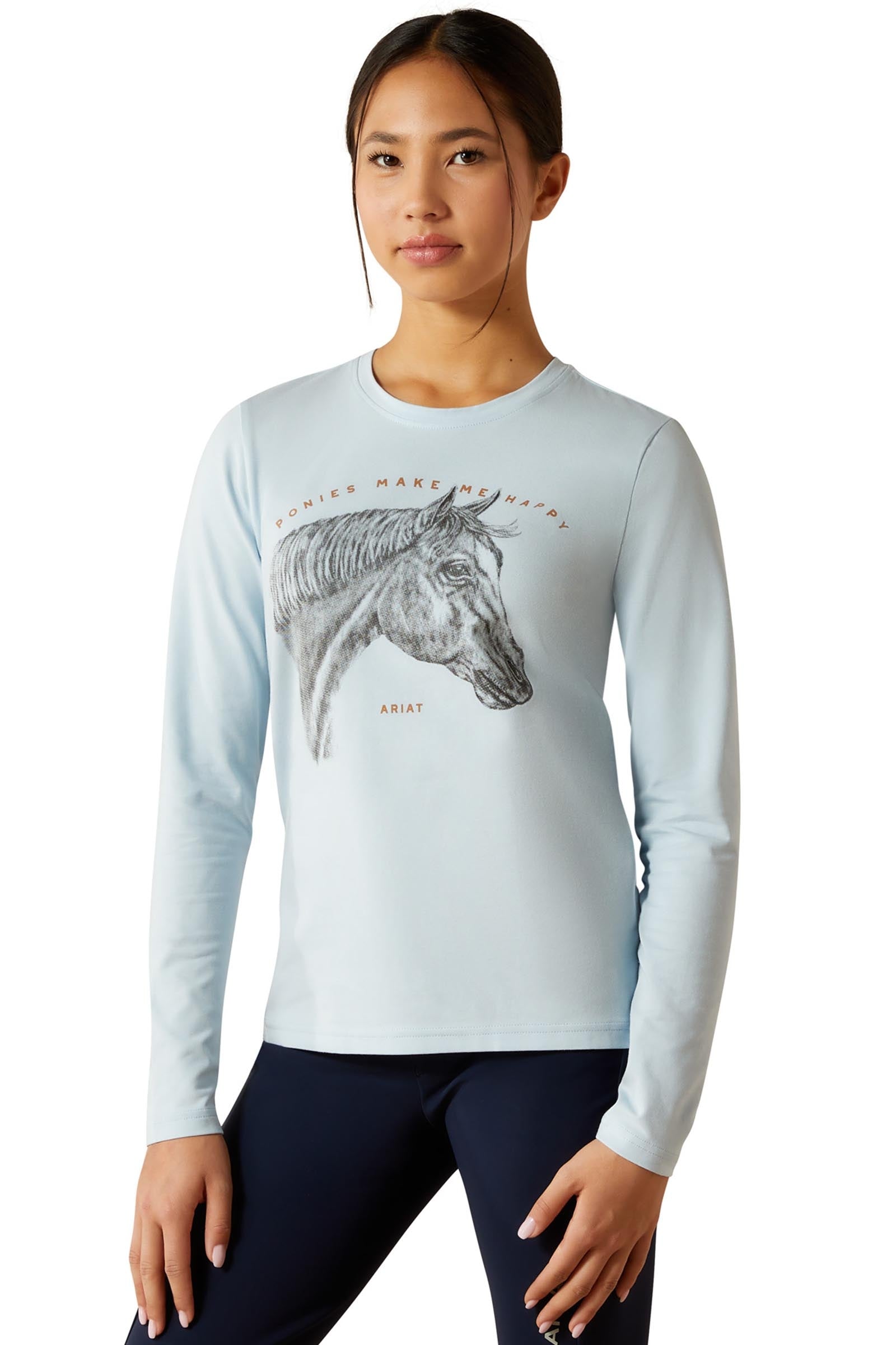 Ariat Happy långärmad skjorta för barn Barnridkläder