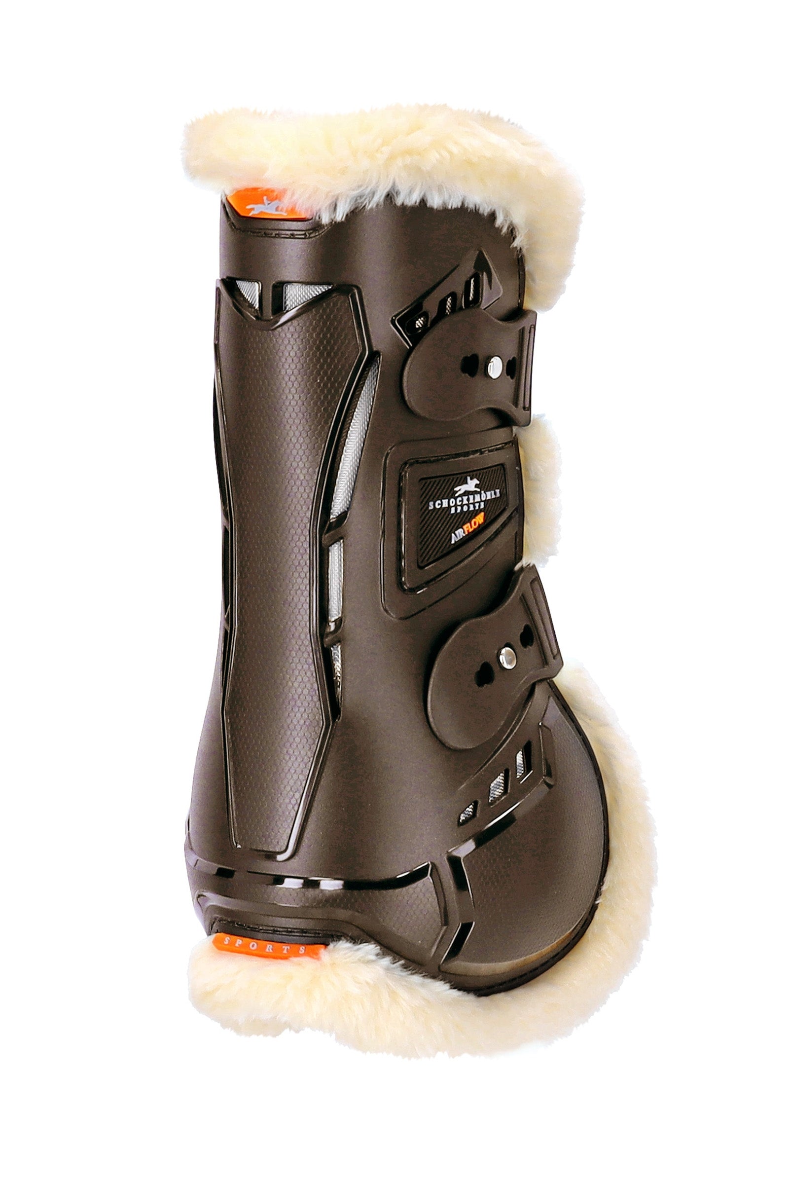 Schockemöhle Sports Air Flow Champion senskydd med vegansk fuskpäls Leg Protection & Hoof Protection for Horses