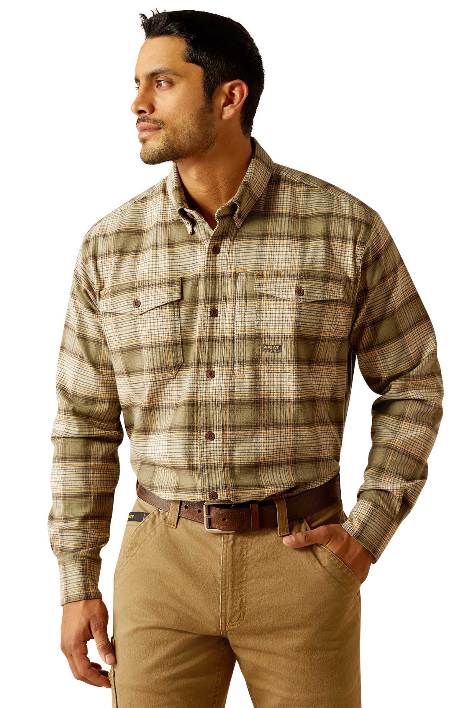 Ariat Rebar flanell DuraStretch arbetsskjorta Herridkläder