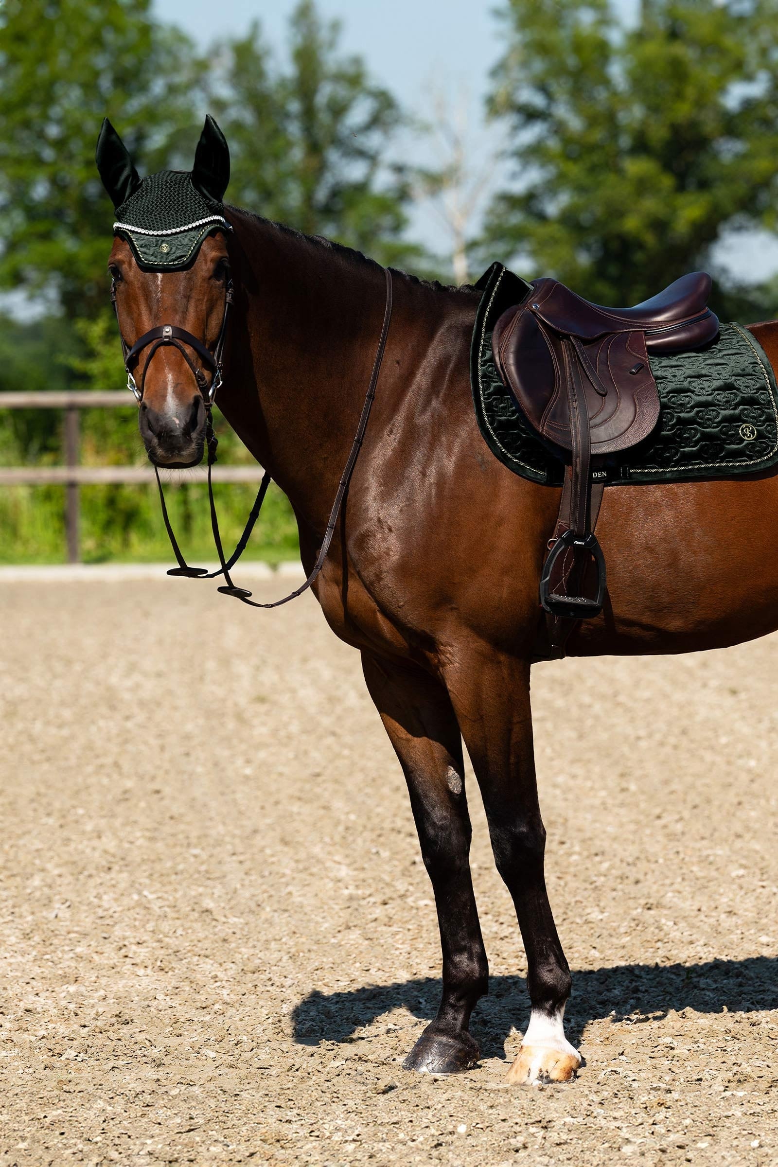 PS of Sweden Saddle Pad Velvet Monogram Jump Saddle Pads