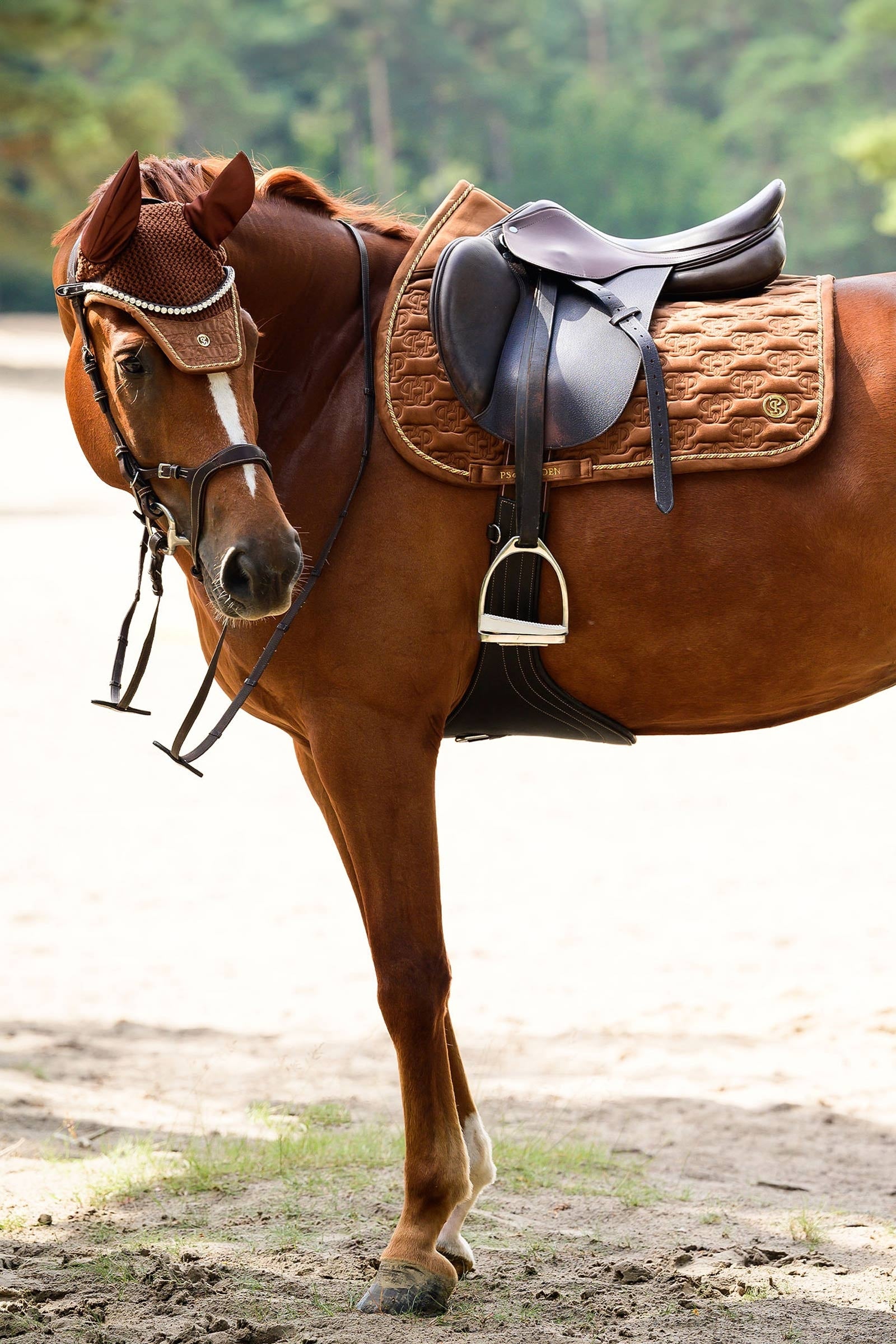 PS of Sweden Saddle Pad Velvet Monogram Jump Saddle Pads