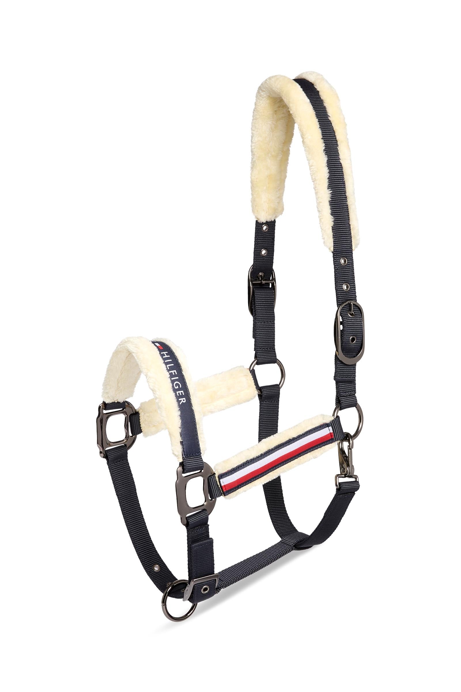 Tommy Hilfiger Equestrian Kennedy grimma med konstpäls Grimma & grimskaft