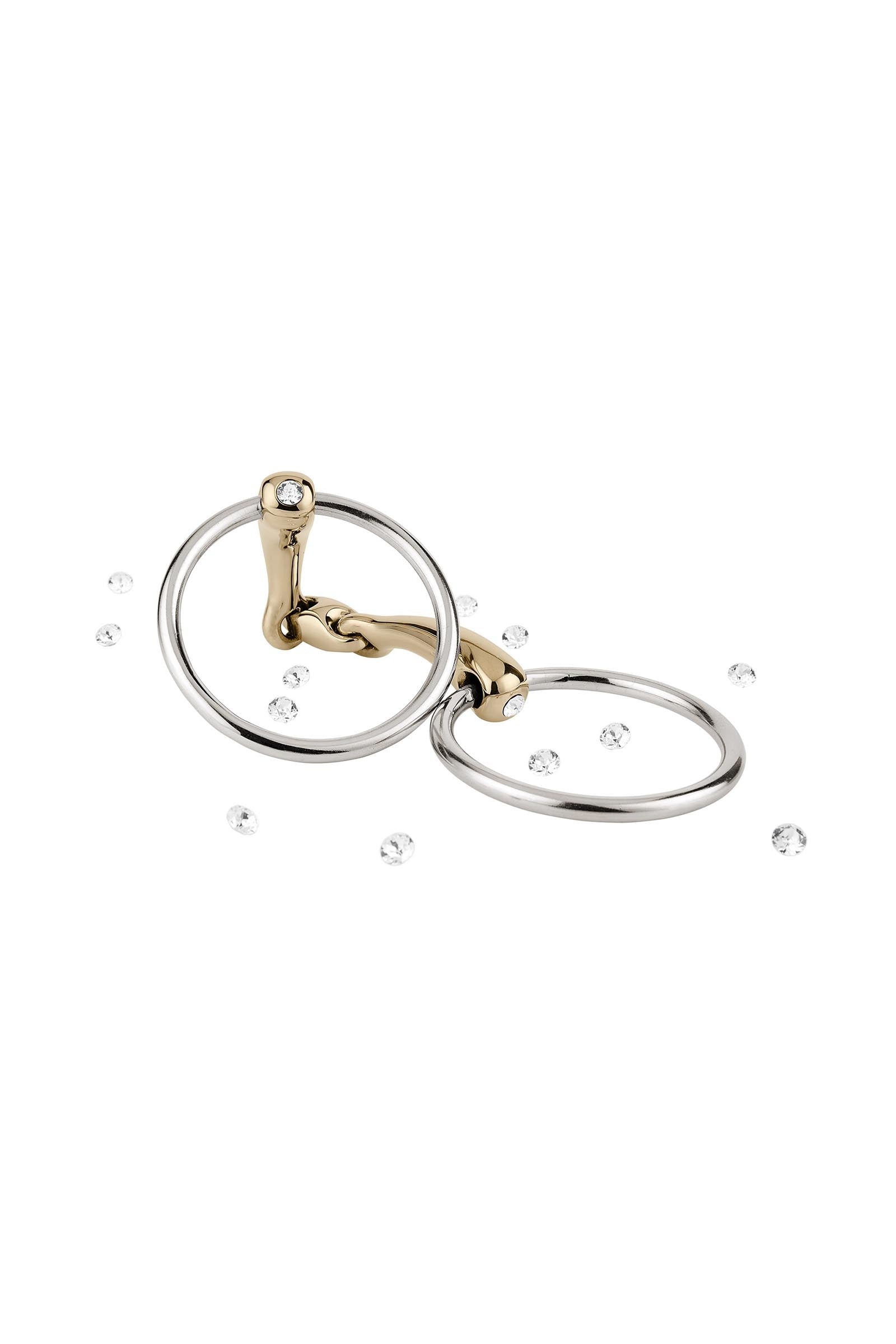 Sprenger Dynamic RS bett lösa ringar, dubbelt ledat, 16 mm, Sensogan, med kristaller Bett