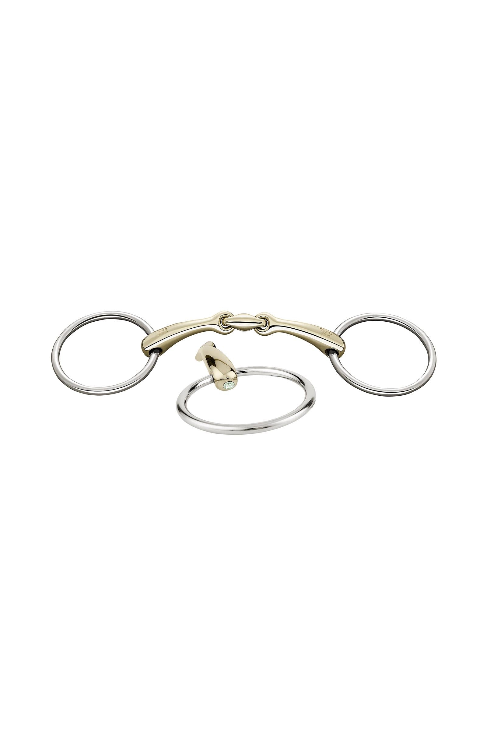 Sprenger Dynamic RS Loose Ring Snaffle Bit, Double Jt. 16mm, Sensogan, W. Crystal Horse Bits