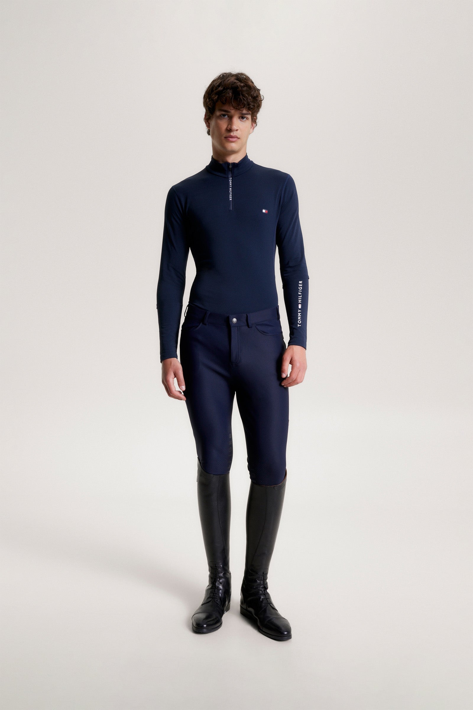 Tommy Hilfiger Equestrian 1/4 Zip Men' s Thermo Shirt Mens Riding Clothing