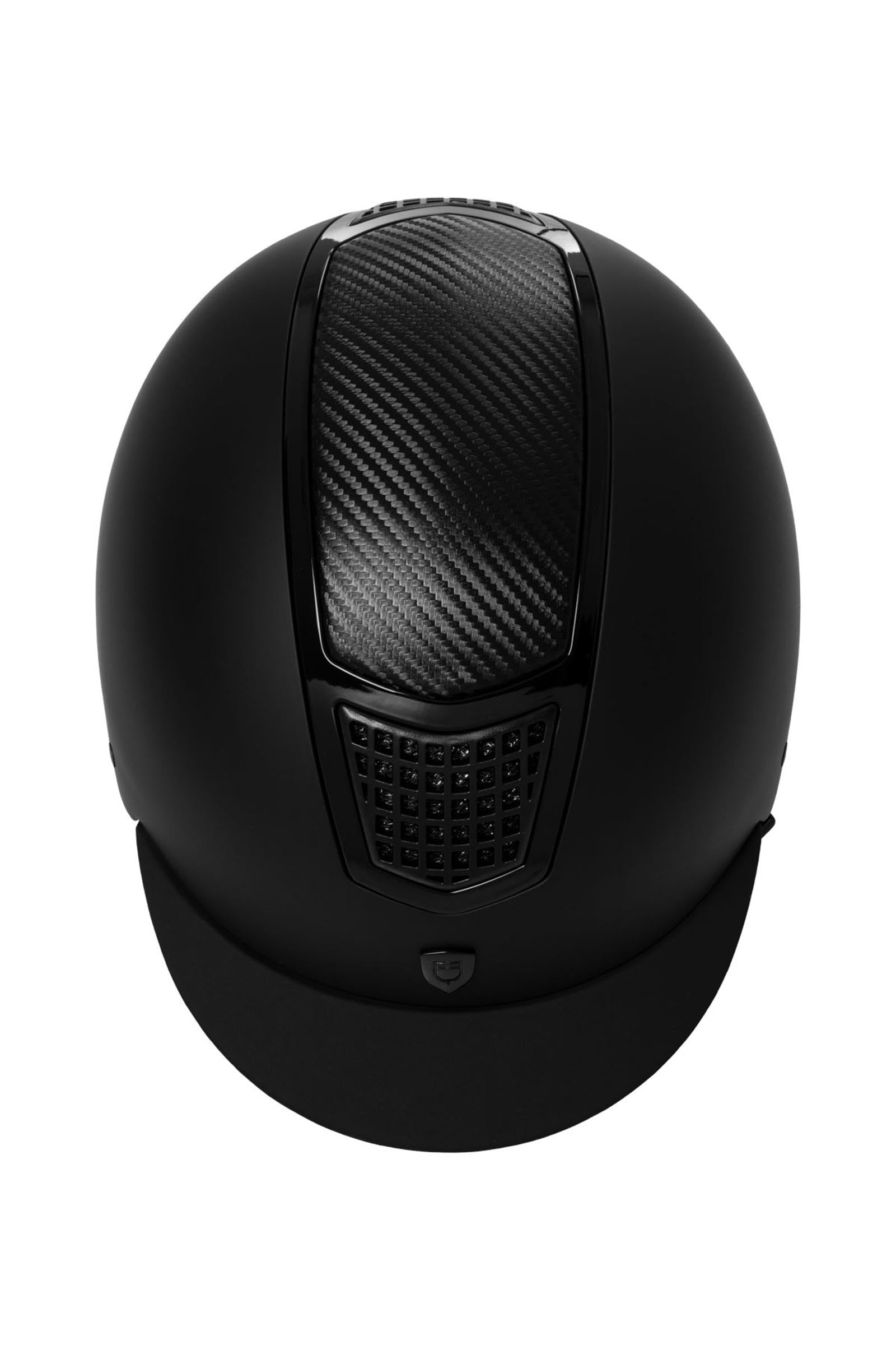 Equestro Unisex Helmet Carbon Insert and Shiny Frame Homologation En 1384-2023 Safety Equipment