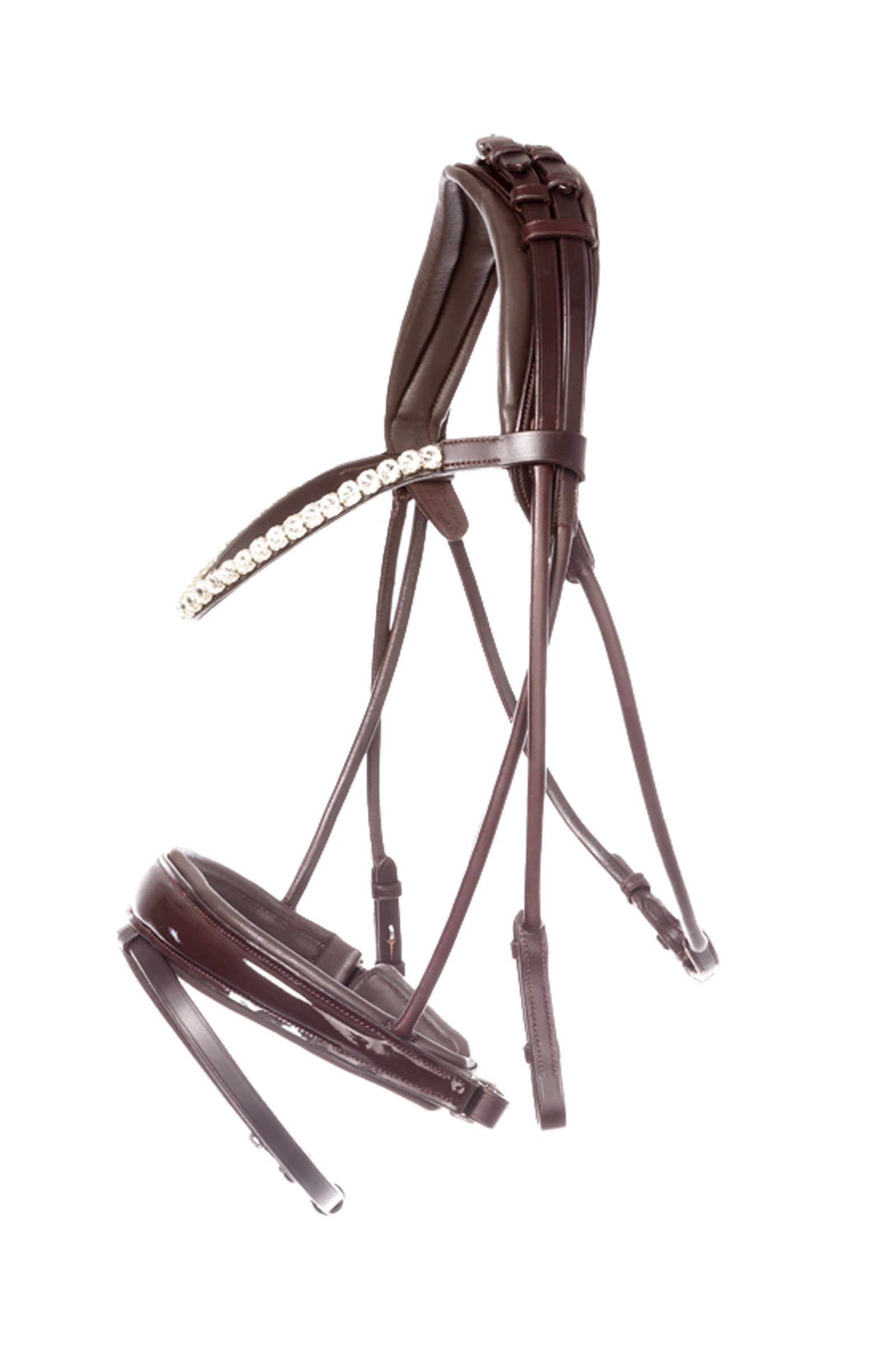 Kavalkade Florina Patent Leather Bridle With Crank Noseband Bridles & Reins