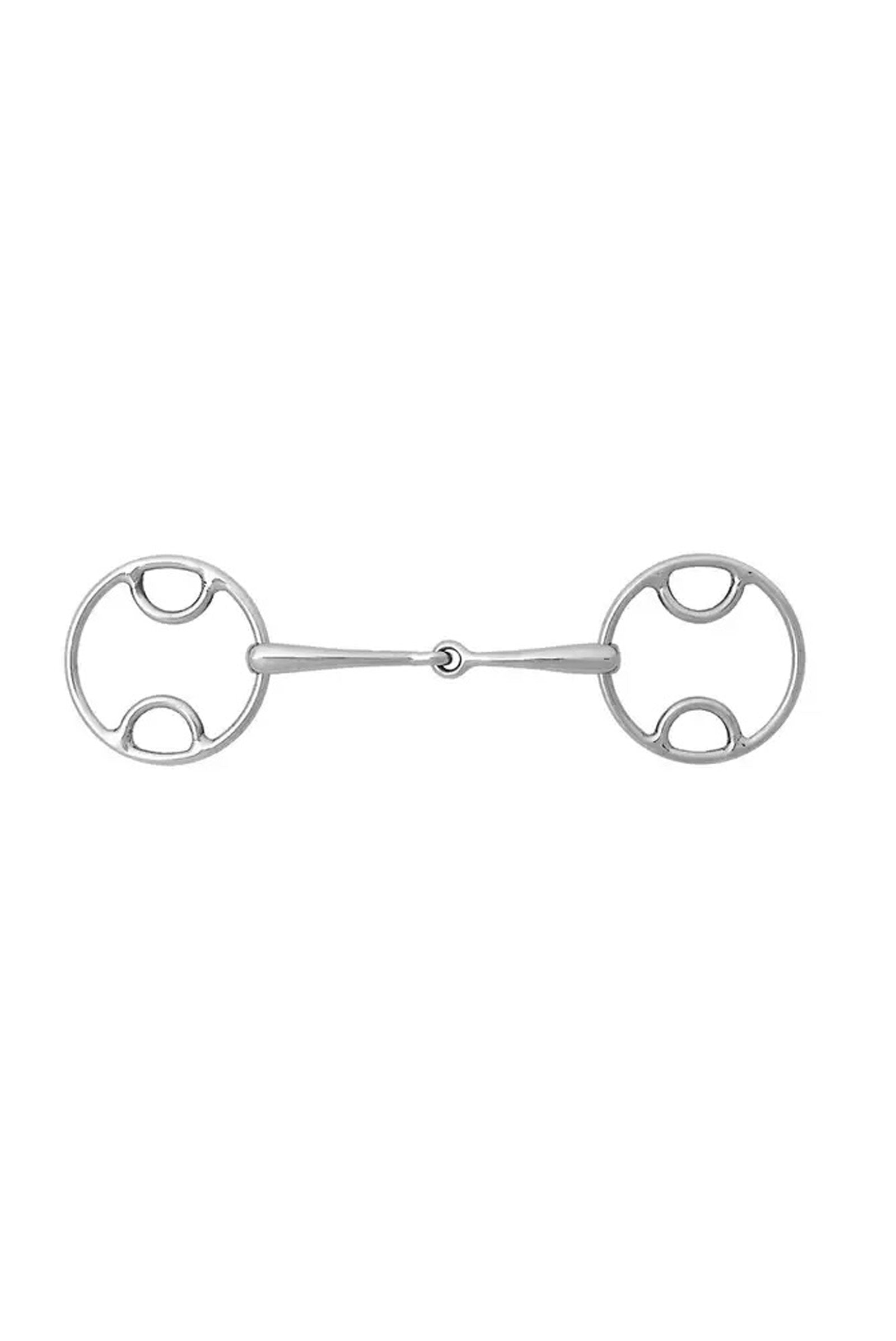 Korsteel Stainless Steel Jointed Beval Loose Ring Snaffle Bit Horse Bits