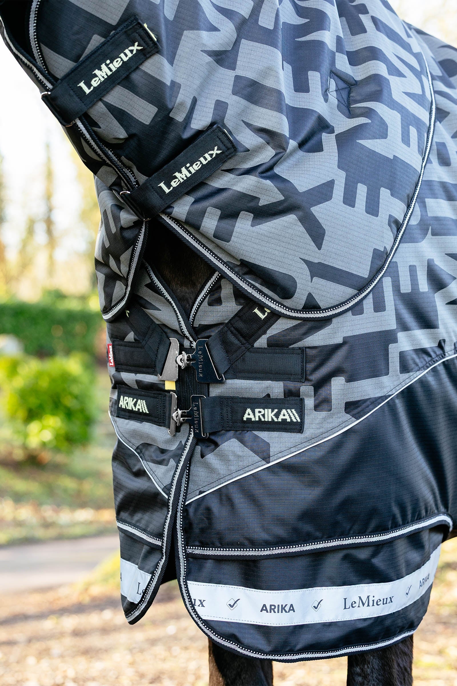 LeMieux Arika Reflective Turnout Rug With Detachable Neck, 200 g Horse Rugs