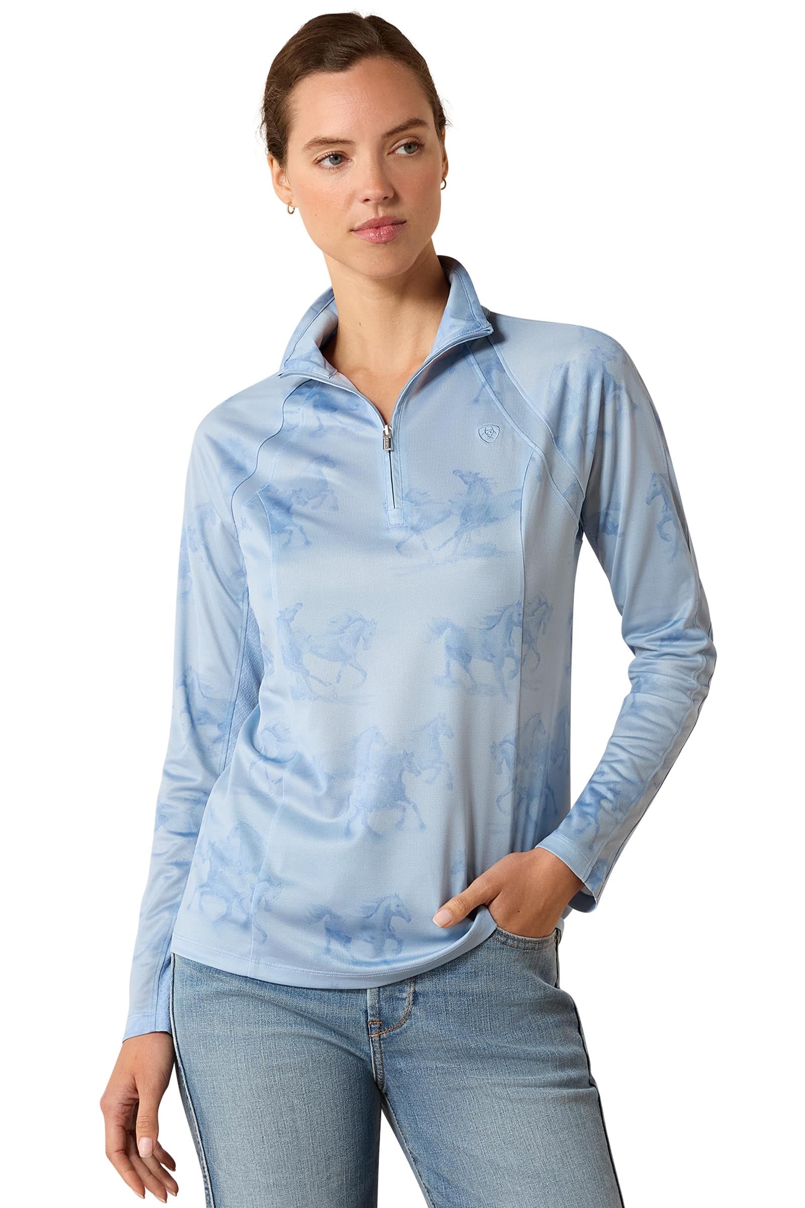 Ariat Women's Sunstopper 3.0 1/4 Zip Baselayer Damridkläder