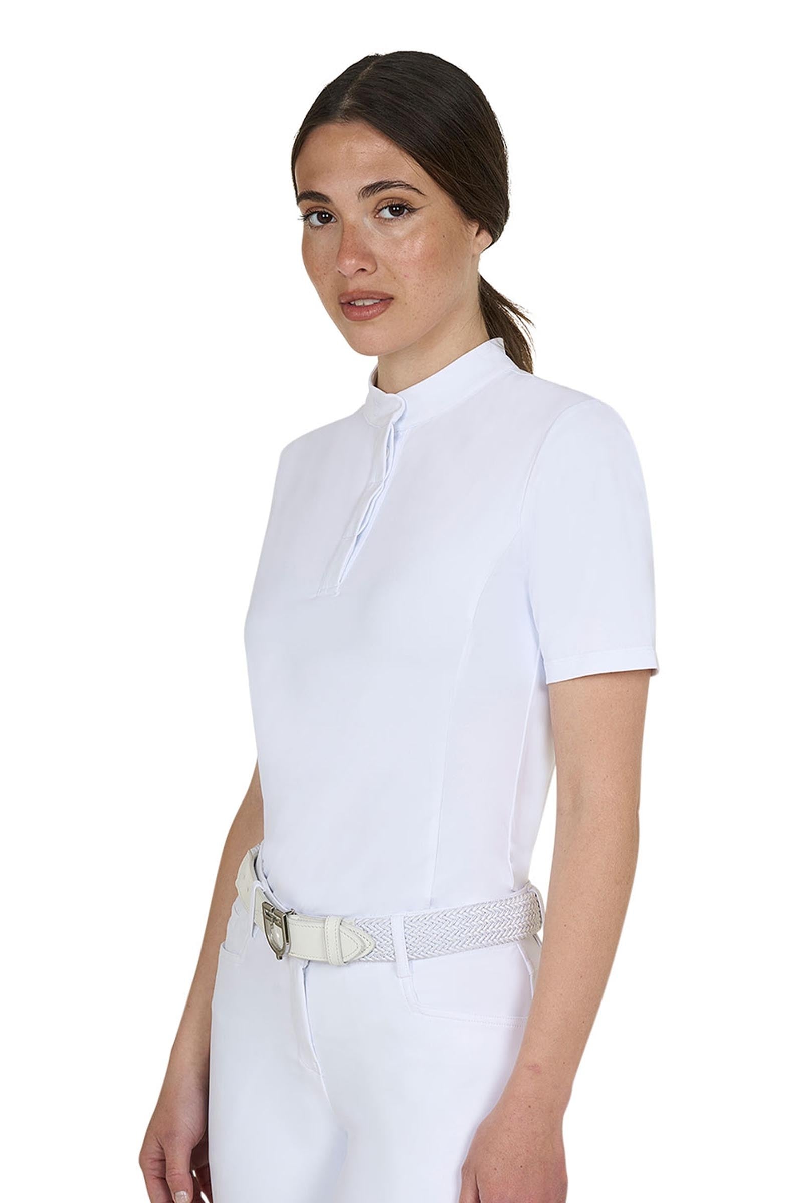 Equestro SS2026 Women's Basic Competition Polo Shirt SS Buttons Damridkläder