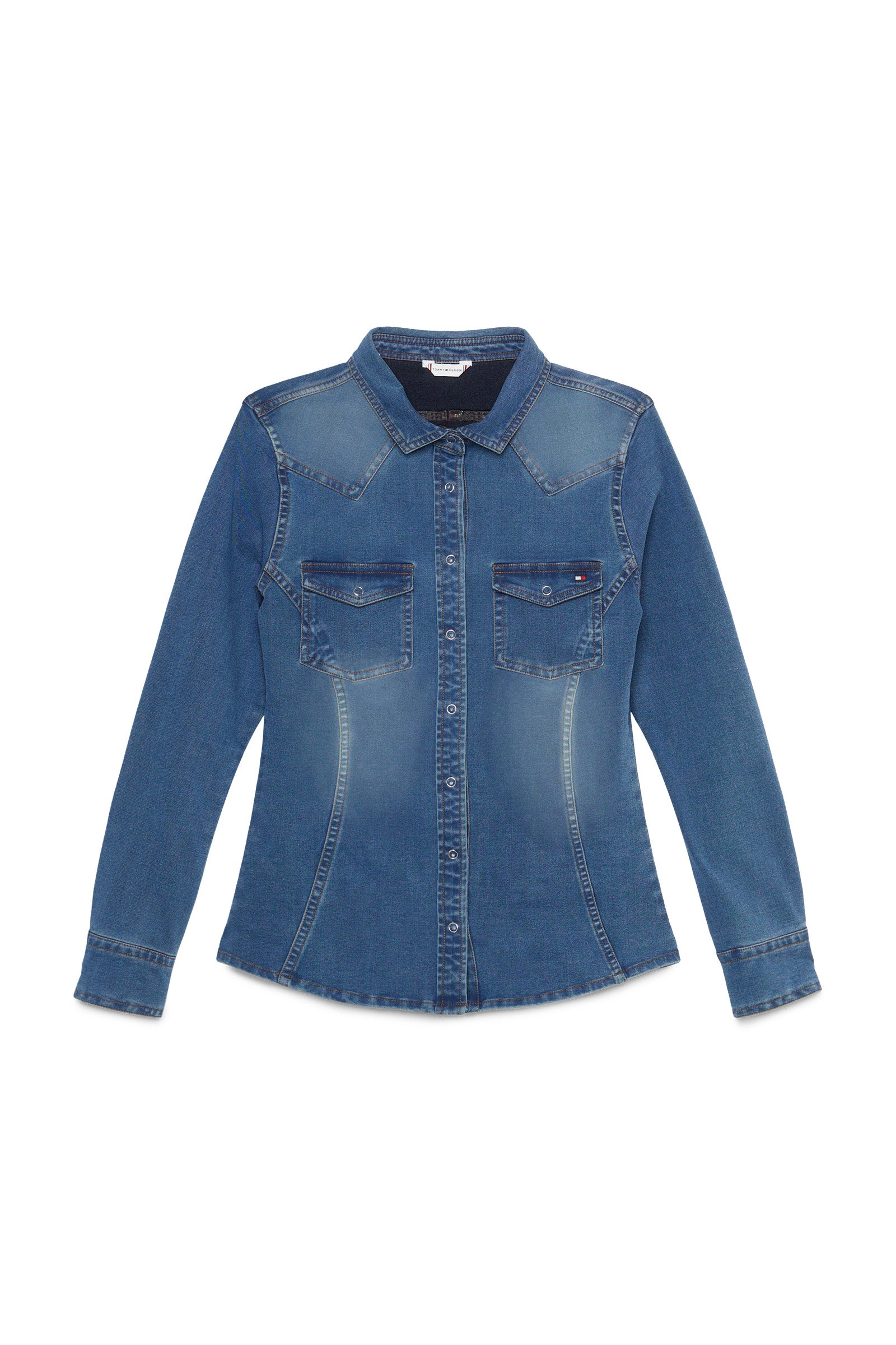 Tommy Hilfiger Equestrian Woodside Stretch Denim skjorta Damridkläder