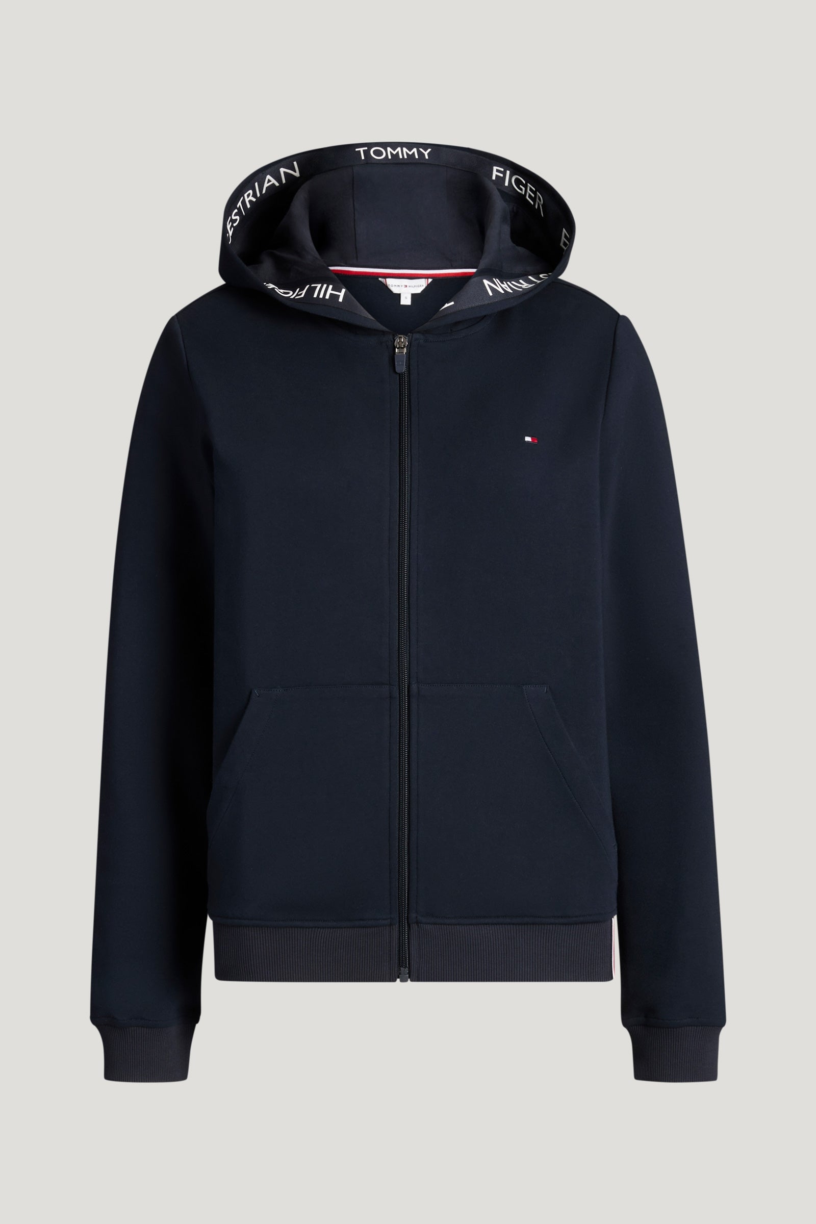 Tommy Hilfiger Equestrian Beverly huvtröja för dam med dragkedja Damridkläder