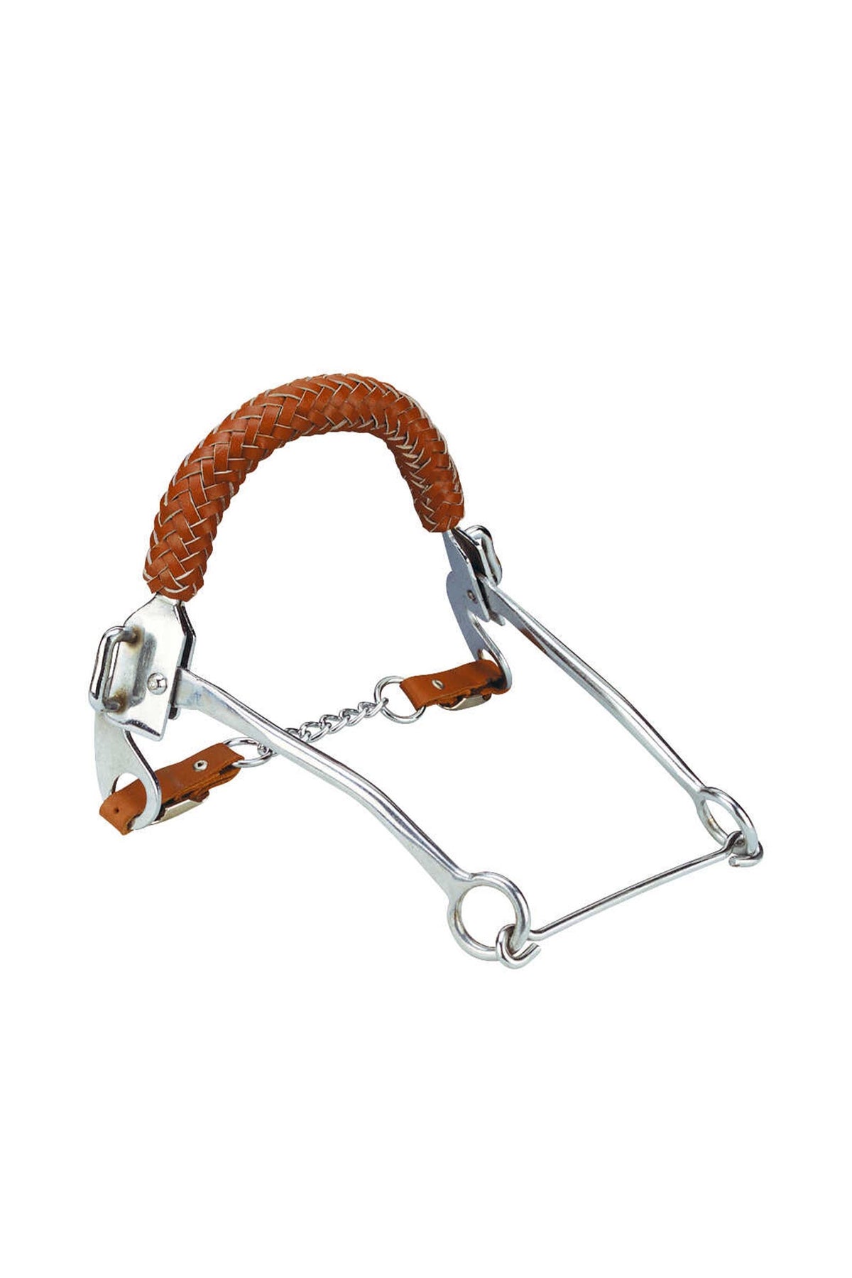 FEELING Hackamore med Flätad lädernosgrimma Bett