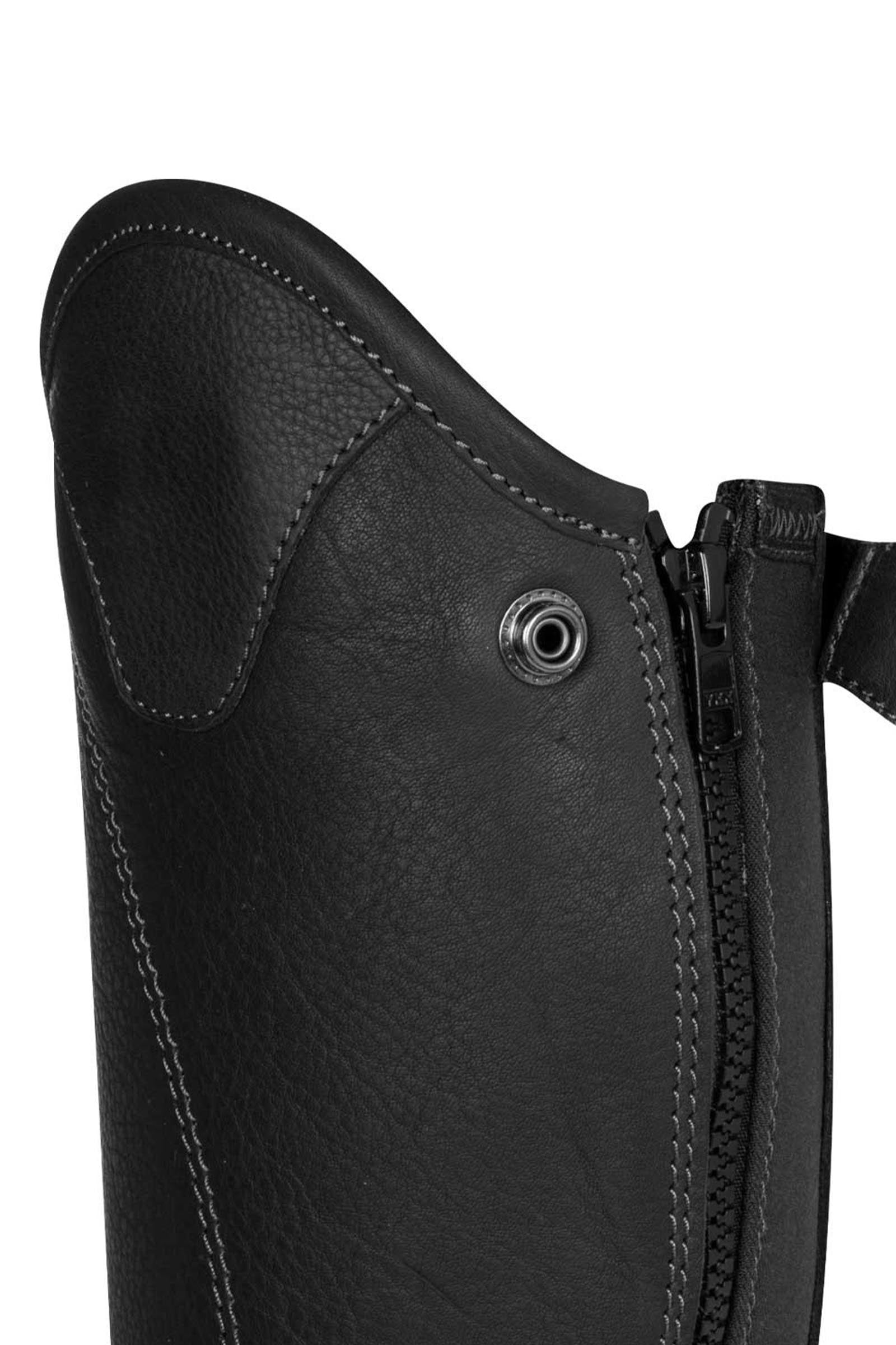 Equestro Unisex Short Leather Chaps With Side Zip Riding Boots & Riding Shoes