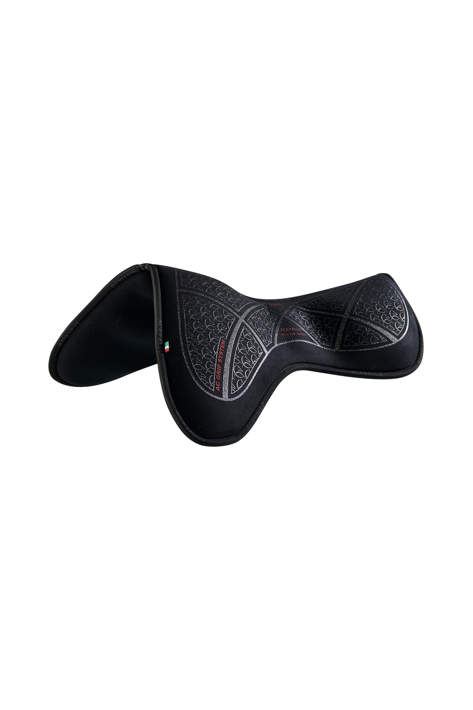 Acavallo klassisk hopppadd Close Contact i memory foam, mocka, silikon-grepp, plan Schabrak