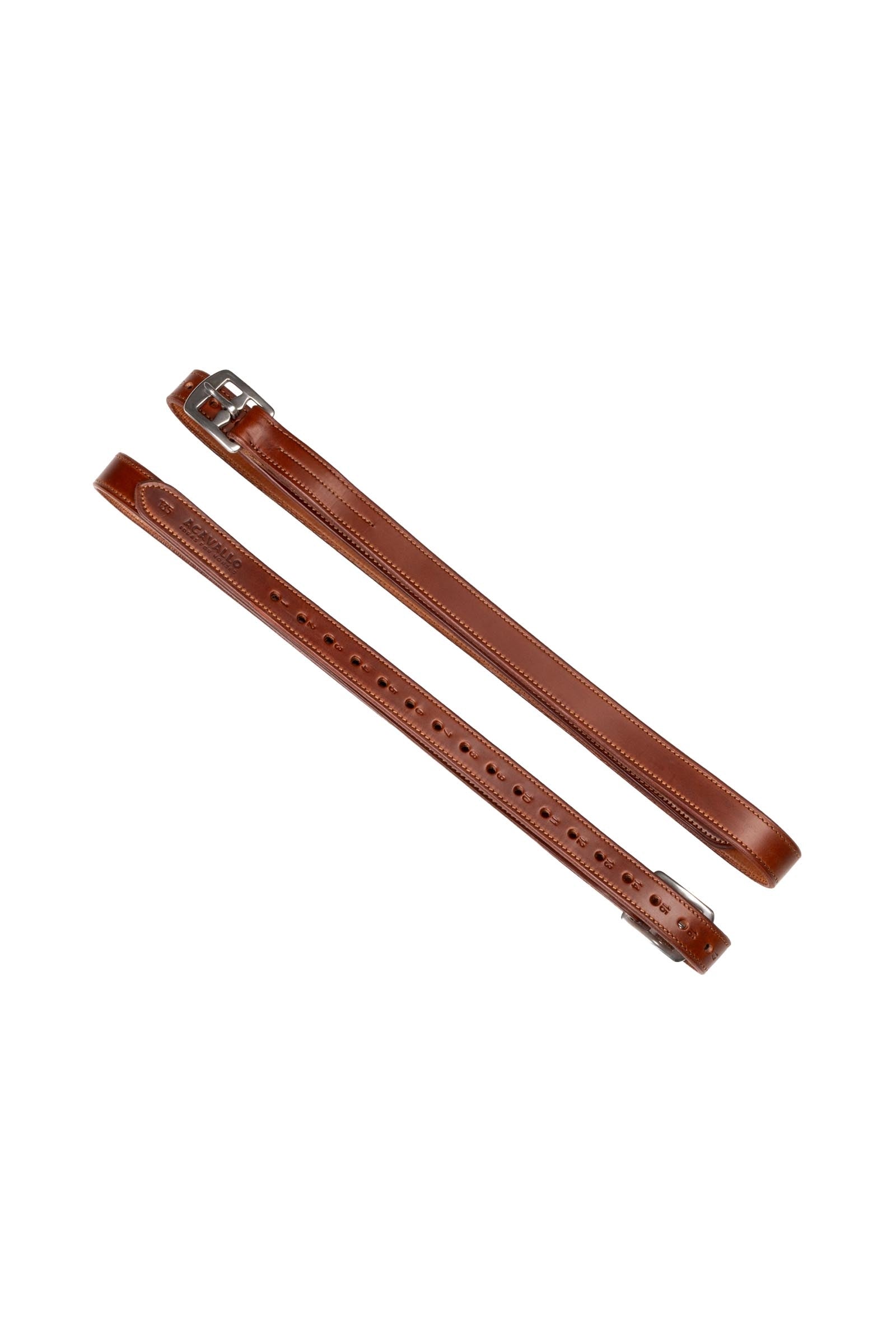 Acavallo Calfskin Stirrup Leathers, Reinforced Sadlar & gjordar
