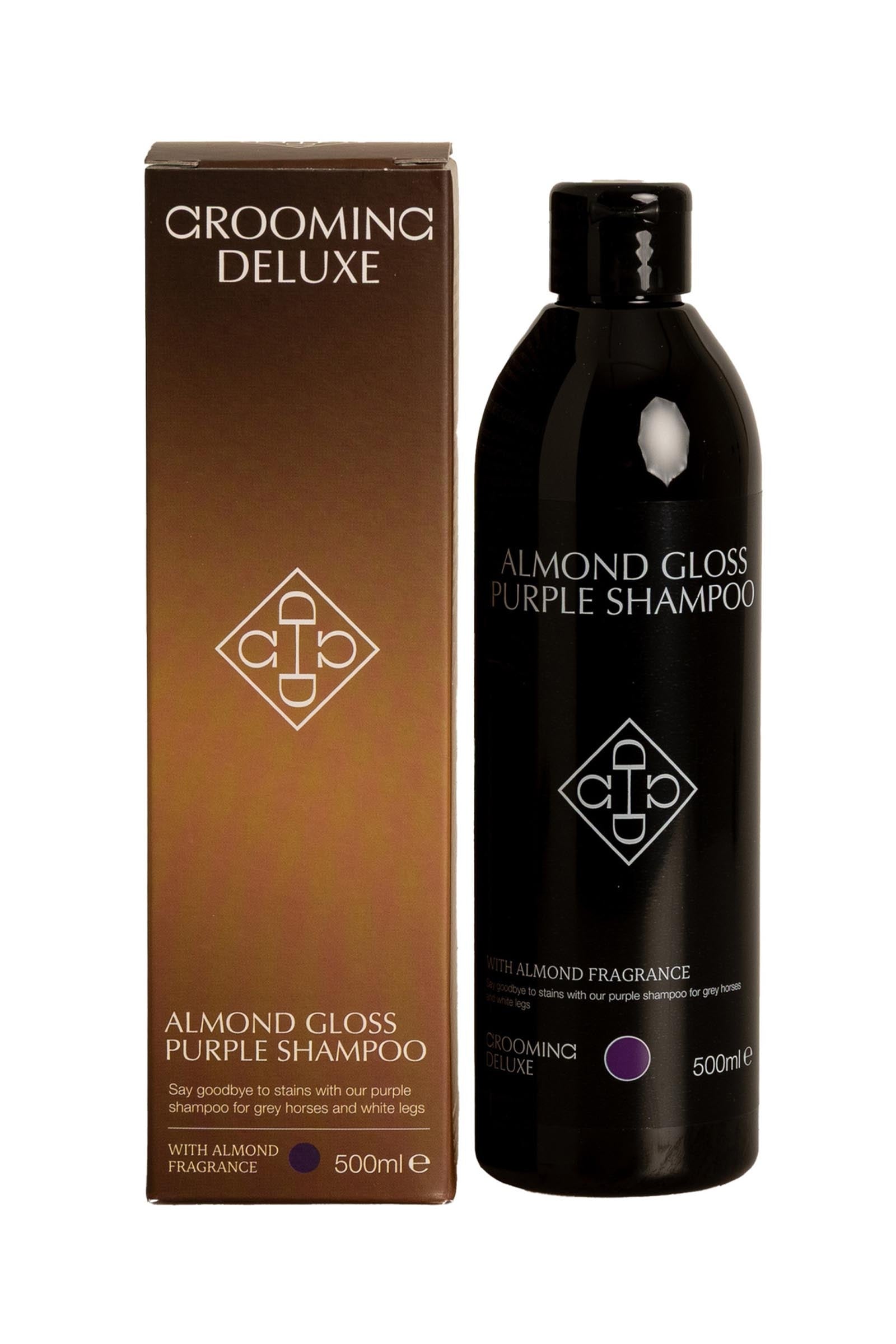 Grooming Deluxe Almond Gloss Purple Shampoo, 500 ml Horse Health Care