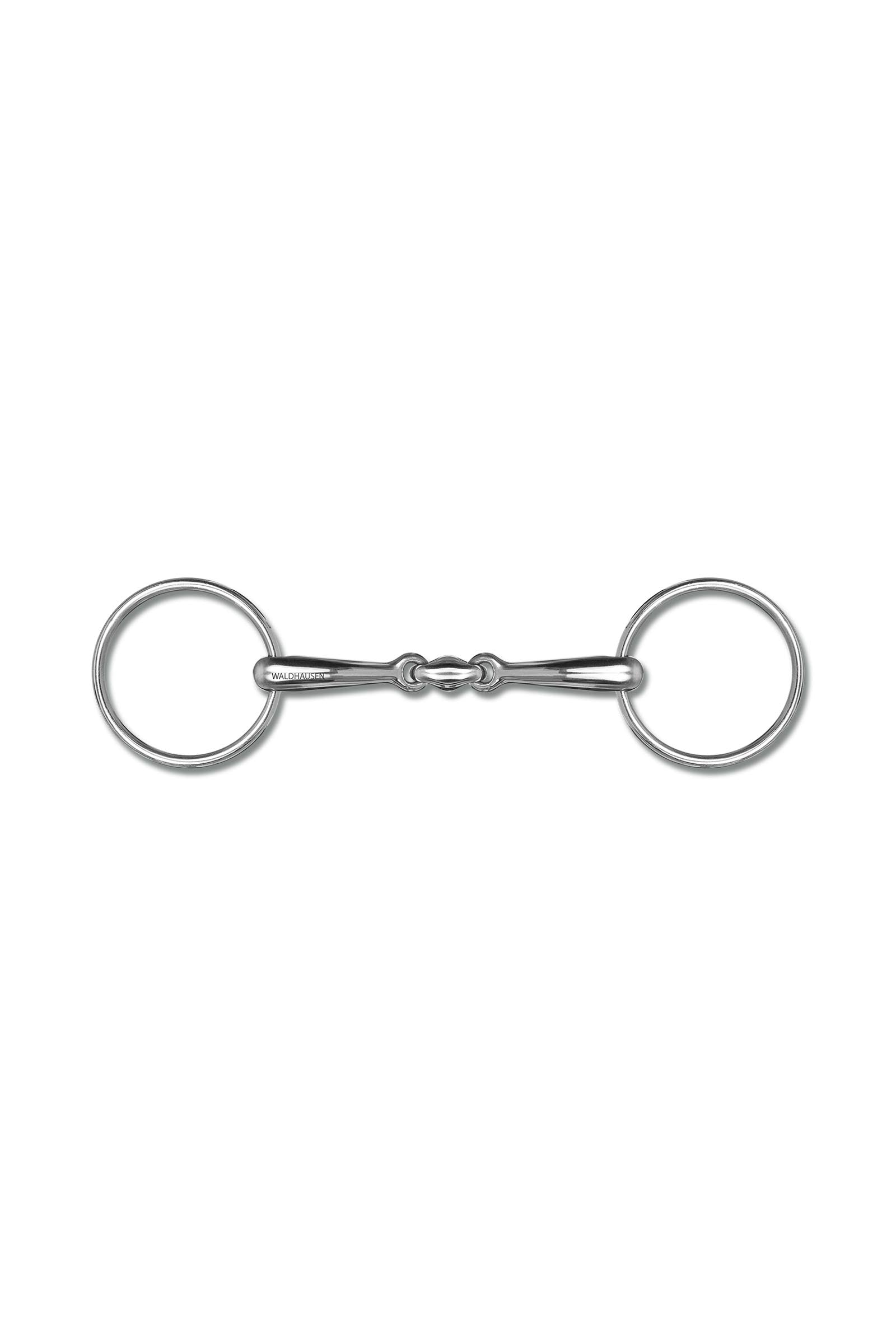 Waldhausen Snaffle Bit Economic, Double Jt., SS Solid, 16 mm Horse Bits