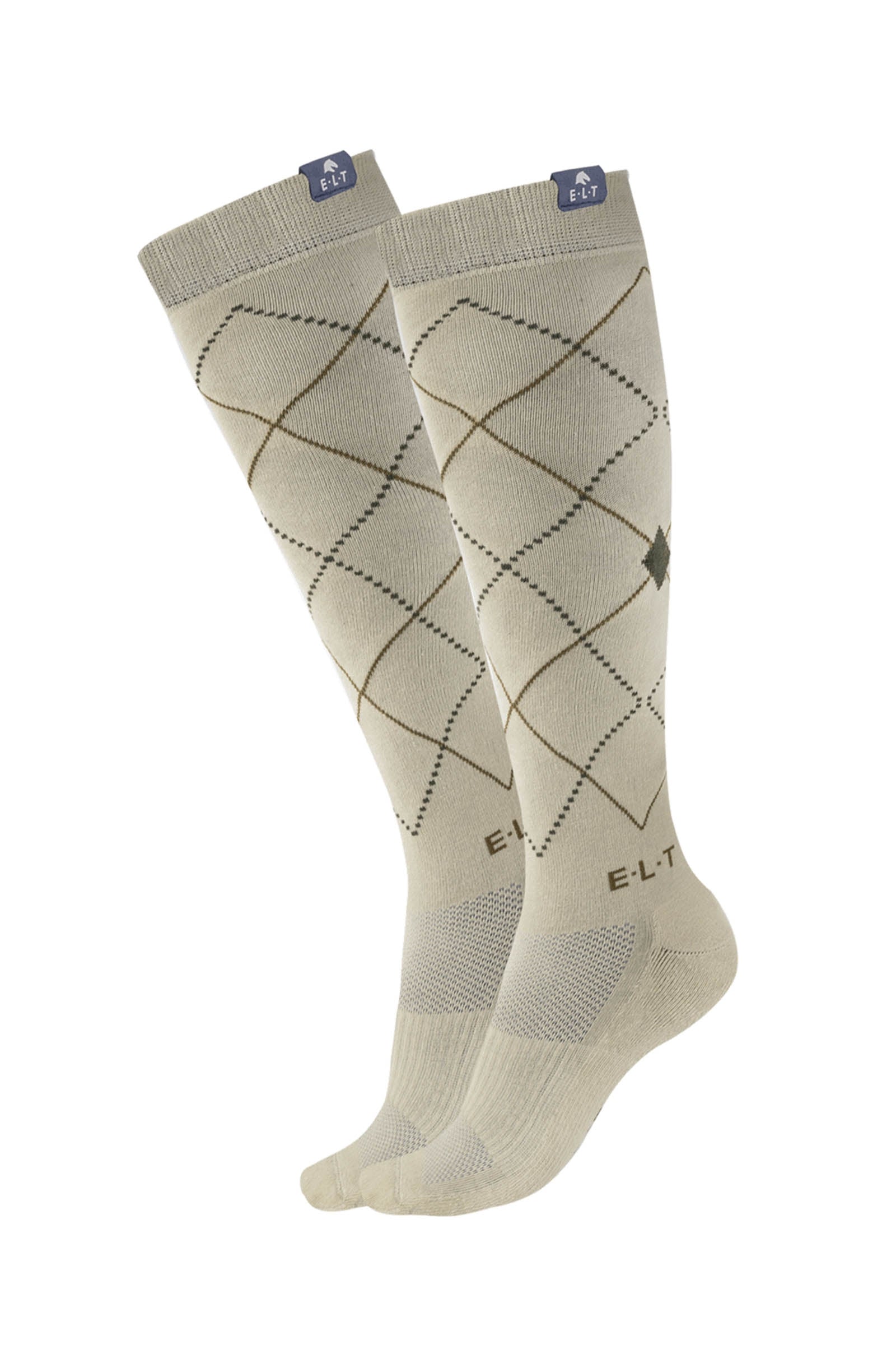 ELT Argyle Breathable Riding Socks Strumpor