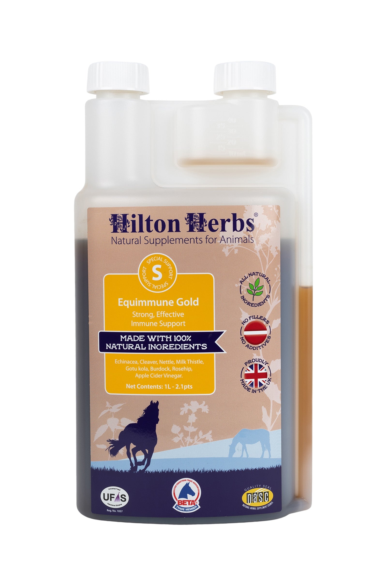 Hilton Herbs Equimmune Gold 1 l Horse Feed & Nutrition