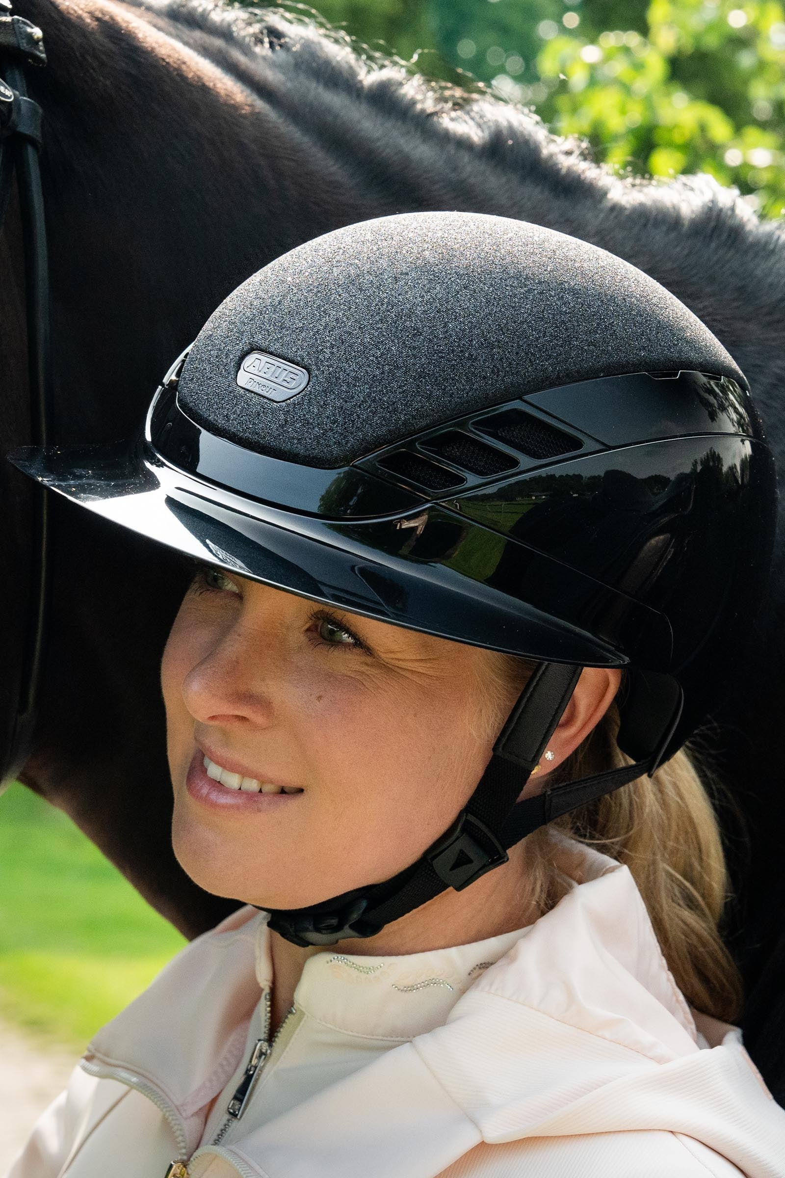 Abus Airluxe Supreme Glam Shiny Long Visor Helmet Safety Equipment