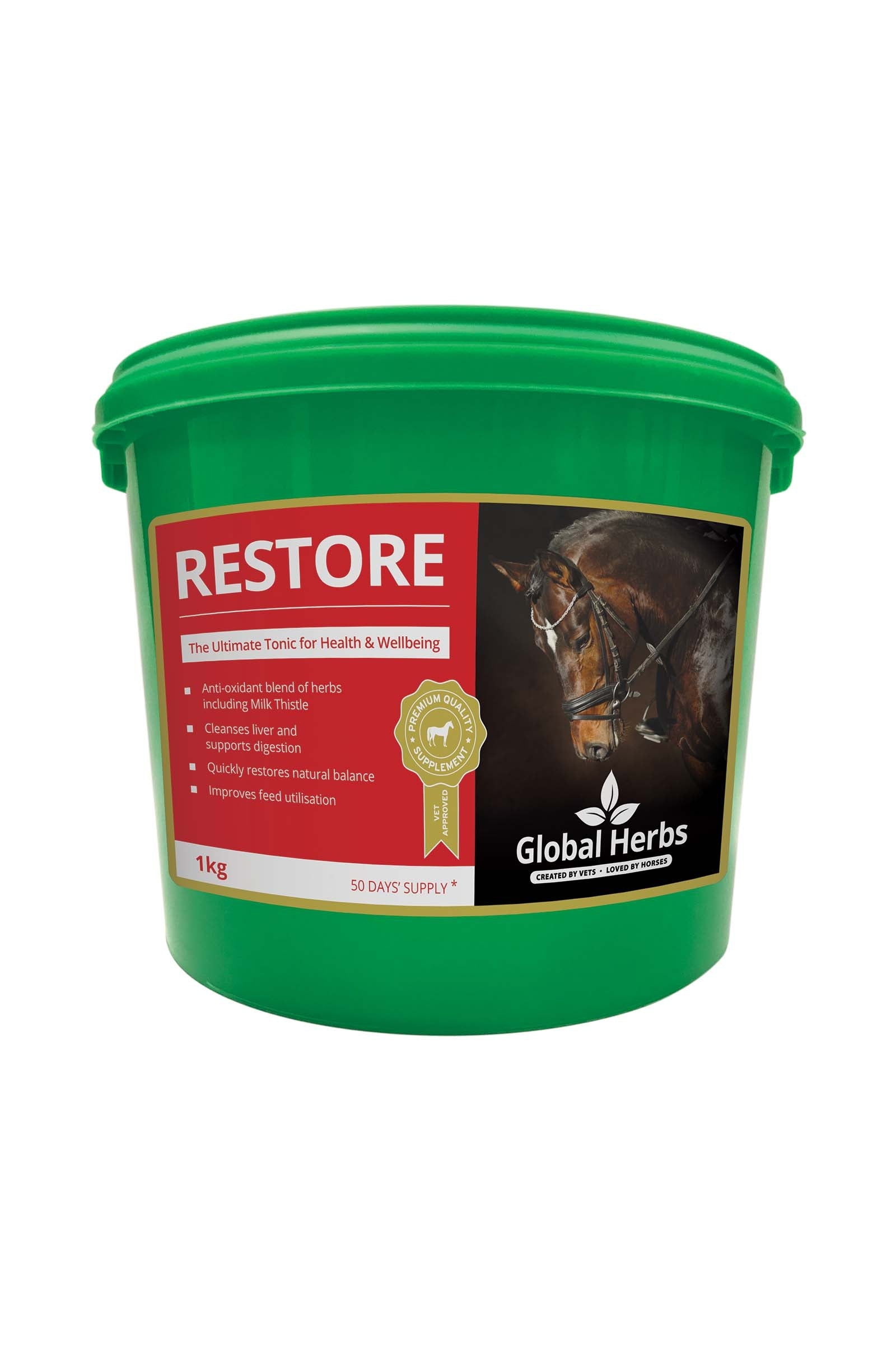 Global Herbs Restore 1 kg Horse Feed & Nutrition
