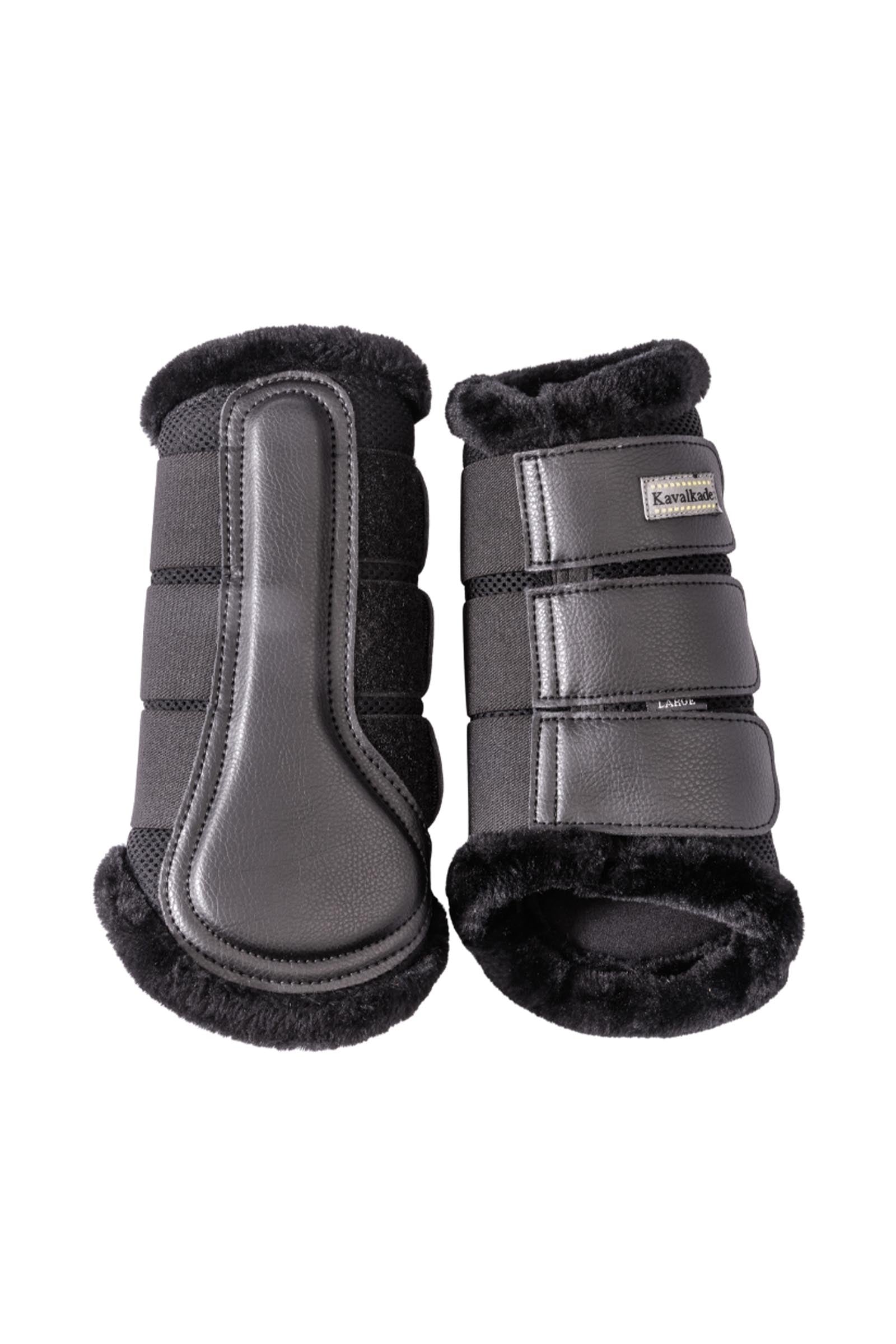 Kavalkade Anatomic Mesh skydd med fuskpäls Leg Protection & Hoof Protection for Horses