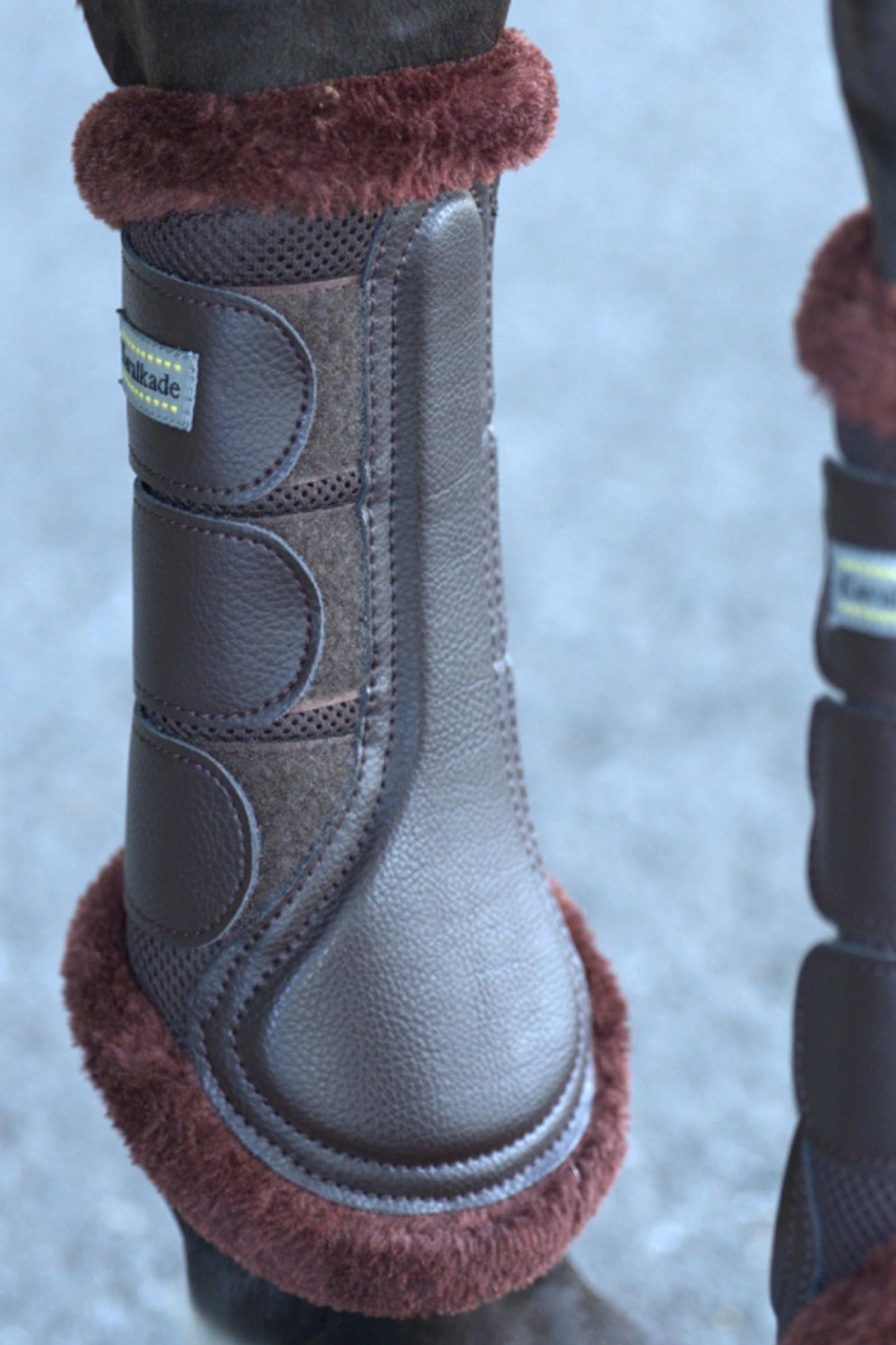 Kavalkade Anatomic Mesh Tendon Boots With Faux Fur Leg Protection & Hoof Protection for Horses