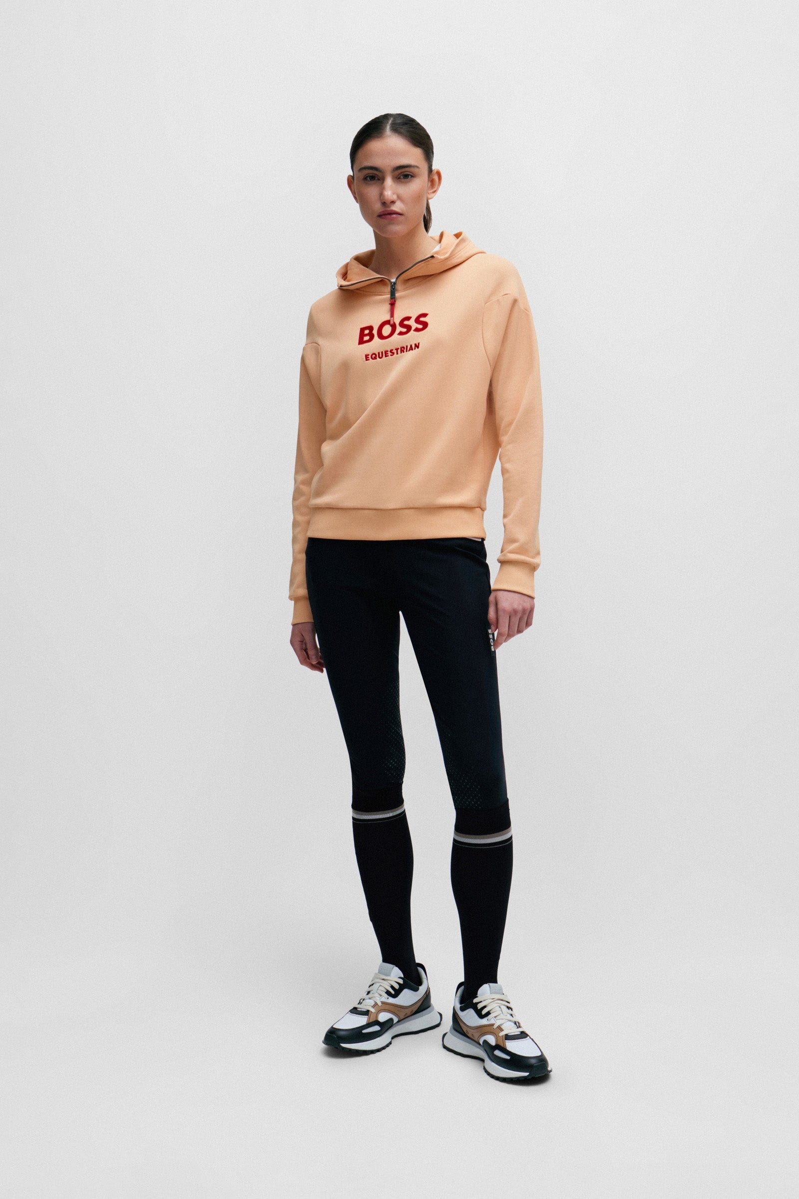 Boss Faye Logo Zip Hoodie Women’s Riding Clothing