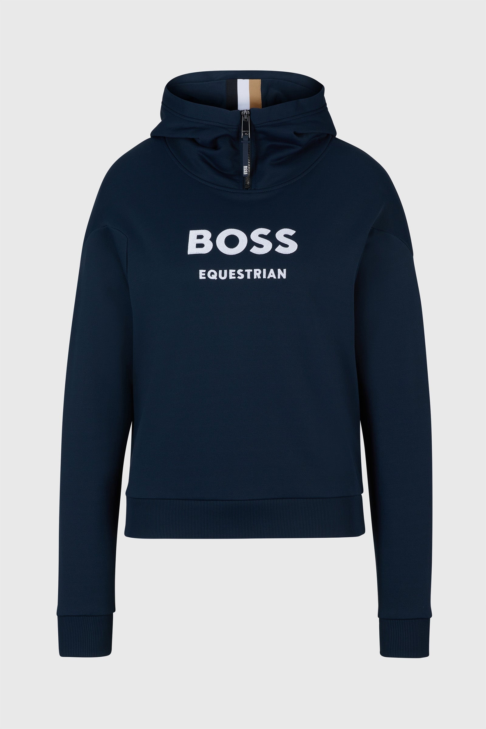 Boss Faye Logo Hoodie med Dragkedja Damridkläder