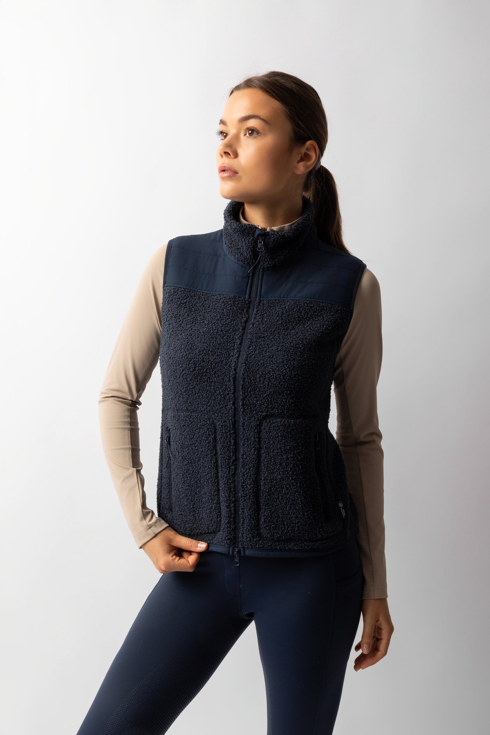 Horze Adira dam teddy fleece väst Damridkläder